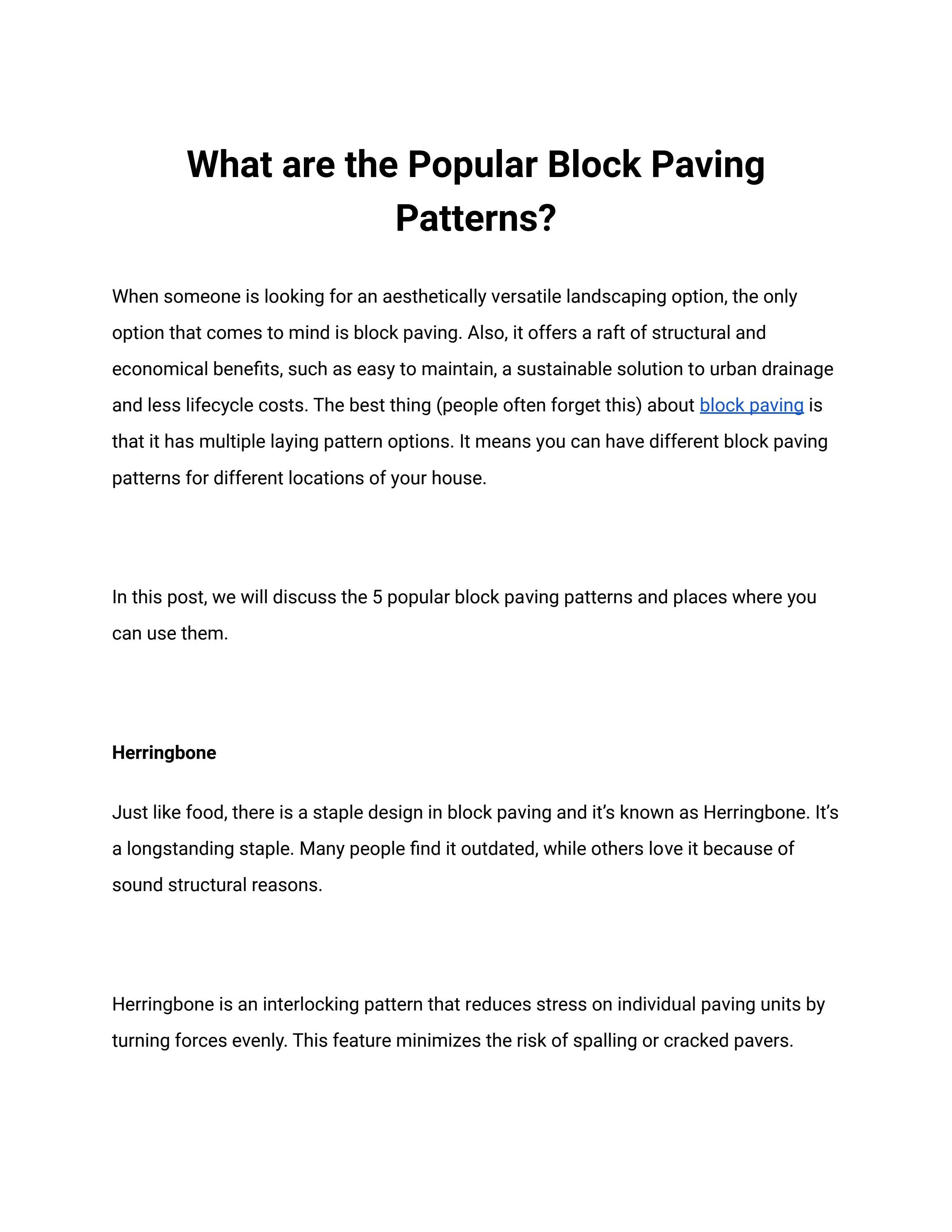 What are the Popular Block Paving Patterns by EquityDrivesuk Issuu