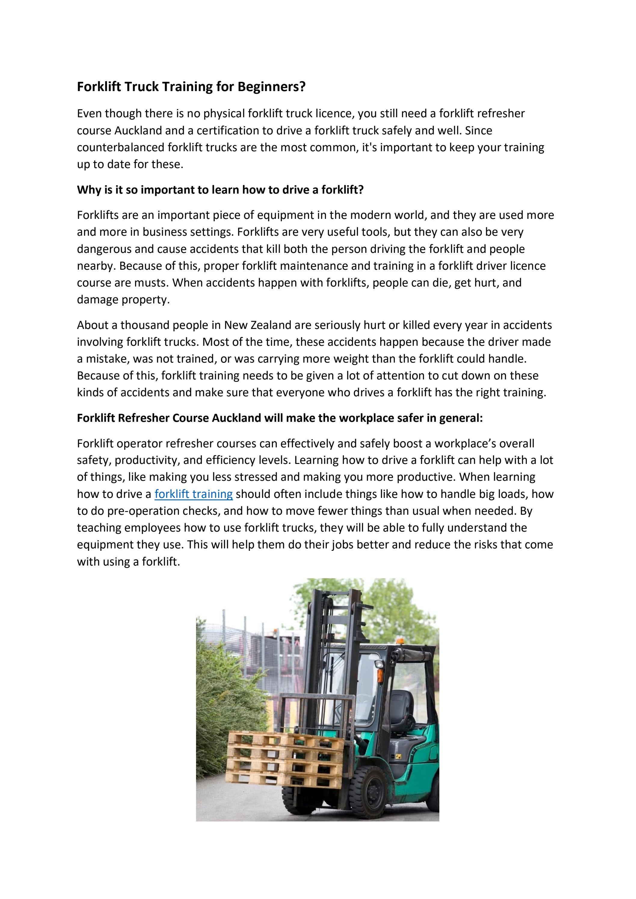 Forklift Training for Beginners by Aiden Flynn Issuu
