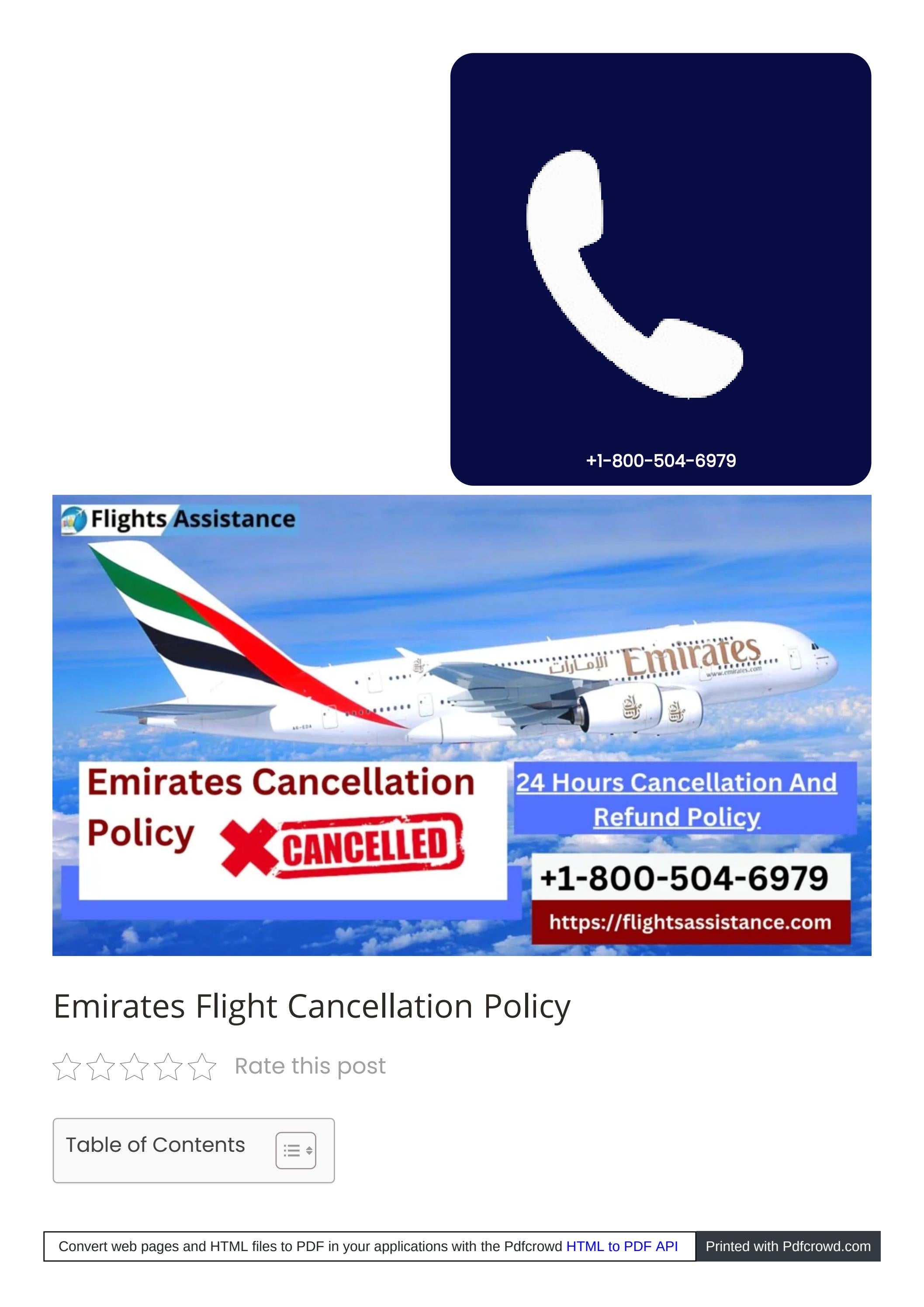 Emirates Flight Cancellation Policy by flights Assistance Issuu