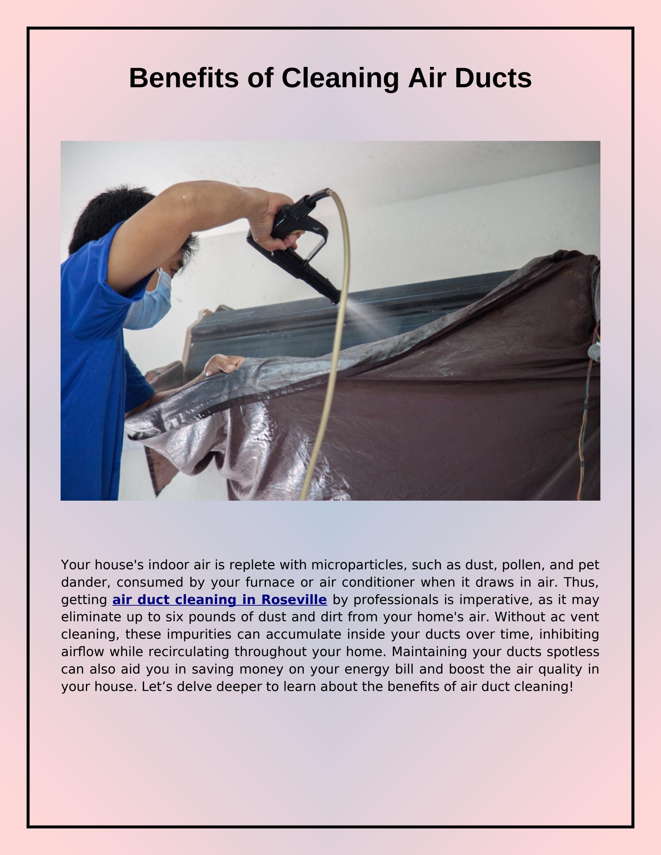 Benefits of Cleaning Air Ducts by KleenAir Issuu