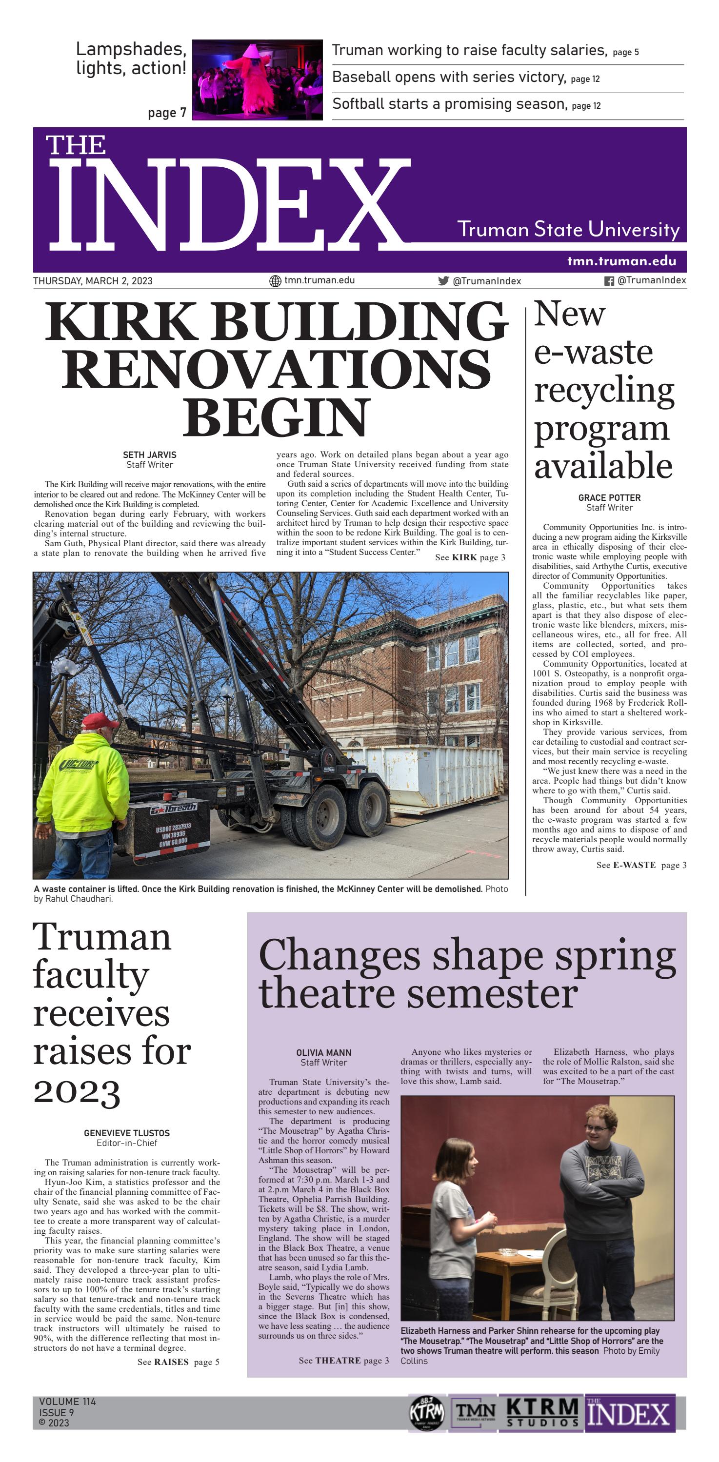 The Index Vol. 114 Issue 9 by Truman State University Index - Issuu
