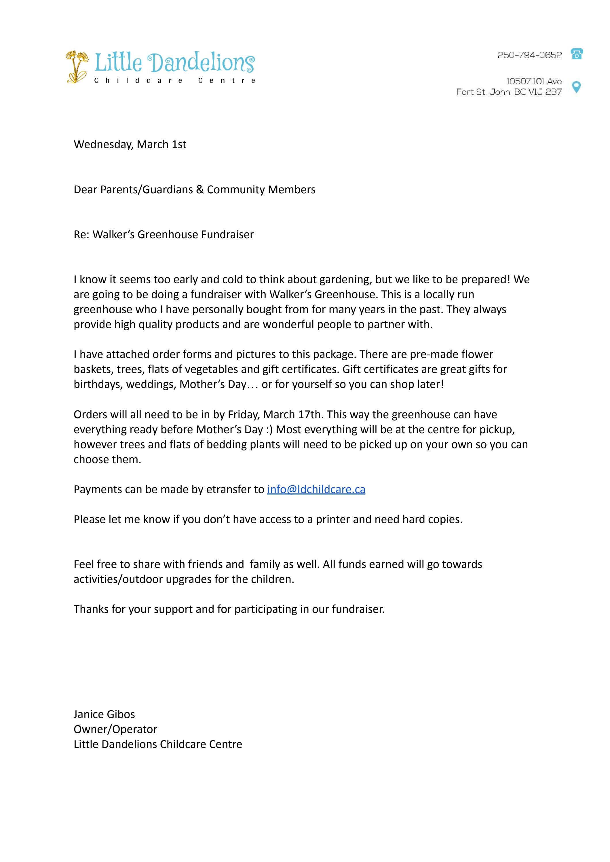 Walker's Greenhouse Fundraiser! by Janice Lynne Gibos Issuu