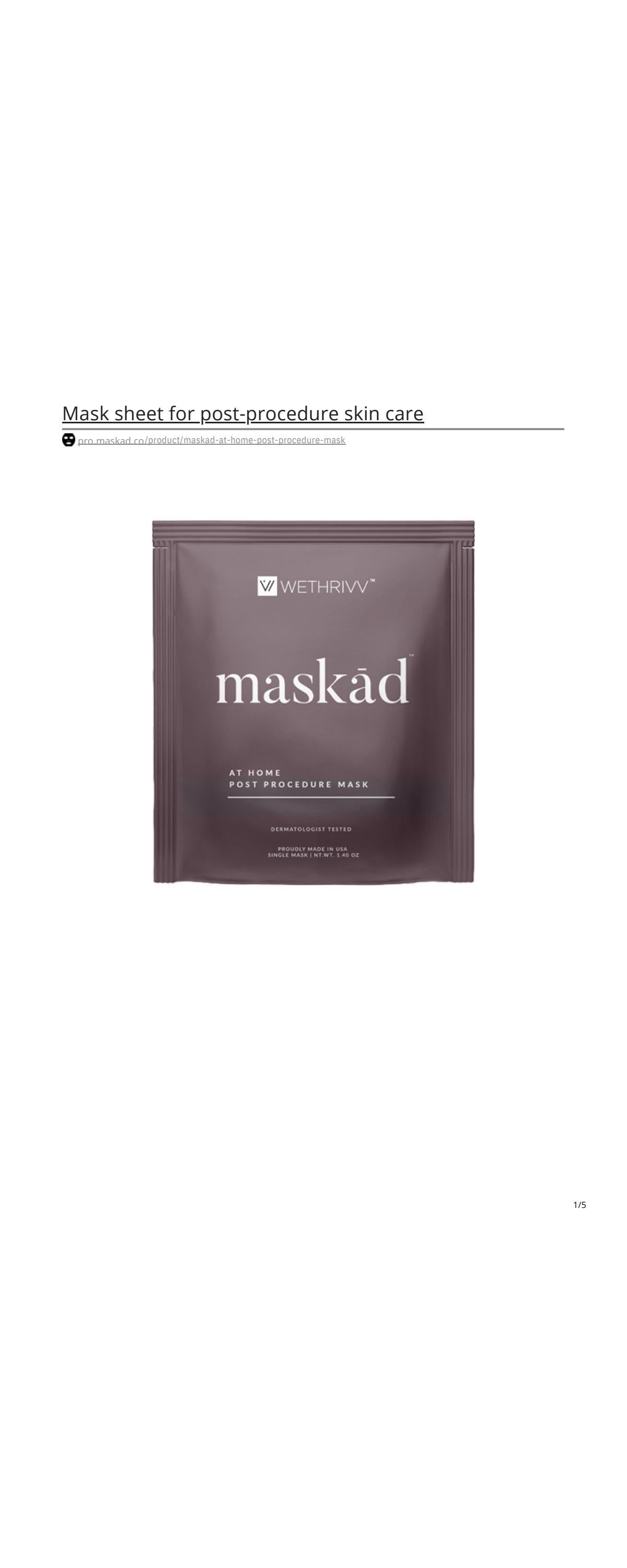 Home Post Procedure Mask At Home Post Procedure Mask by Pro Maskad