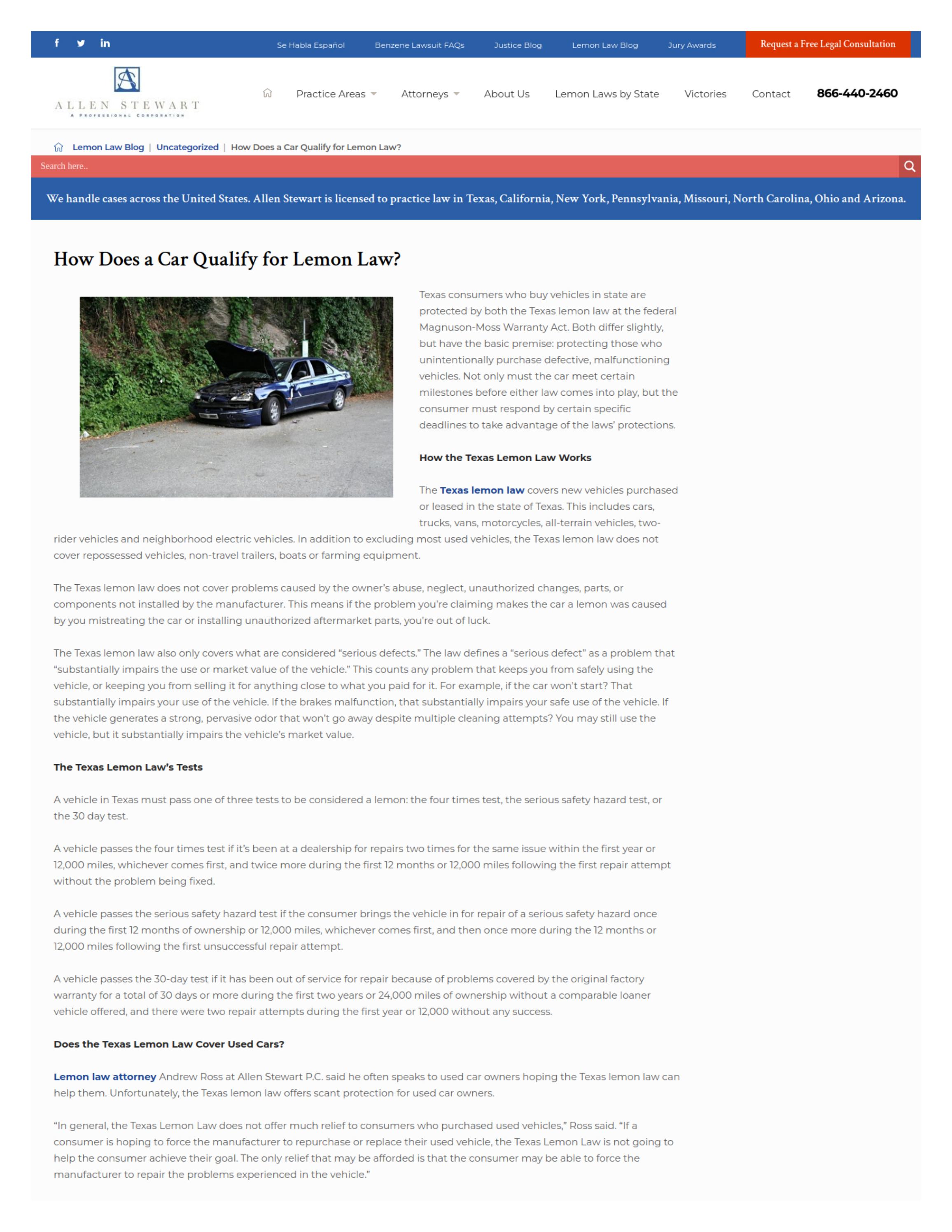 How does a Car qualify for Lemon law in tx? by allenstewartpc Issuu