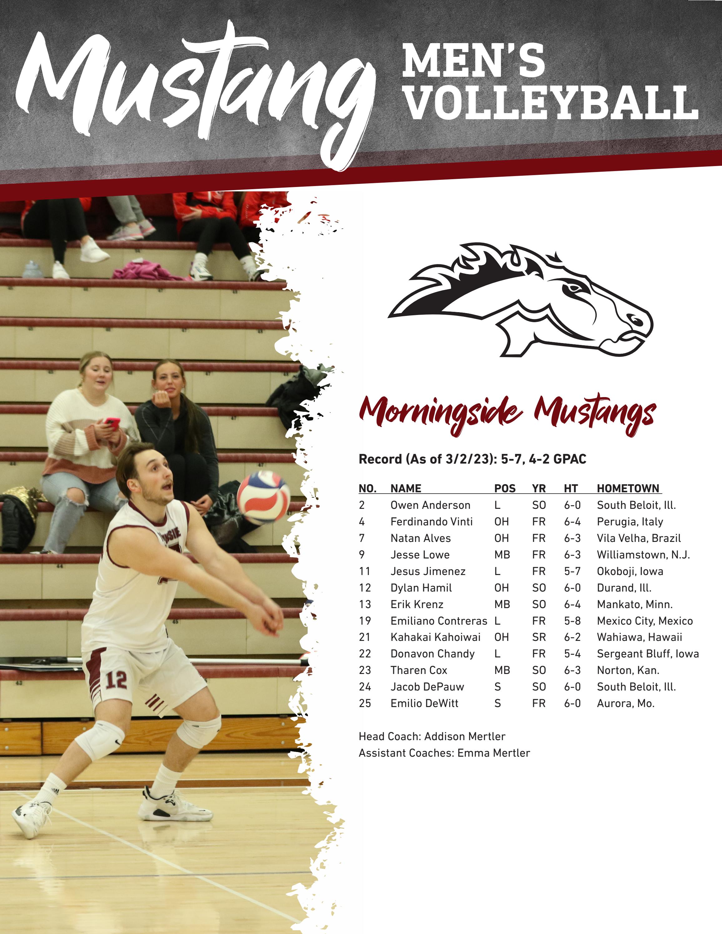 Men's Volleyball Game Day Program Central Christian, Culver Stockton