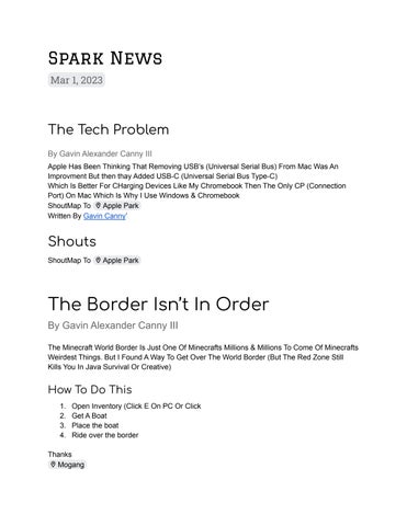 Spark News: March 1st, 2023