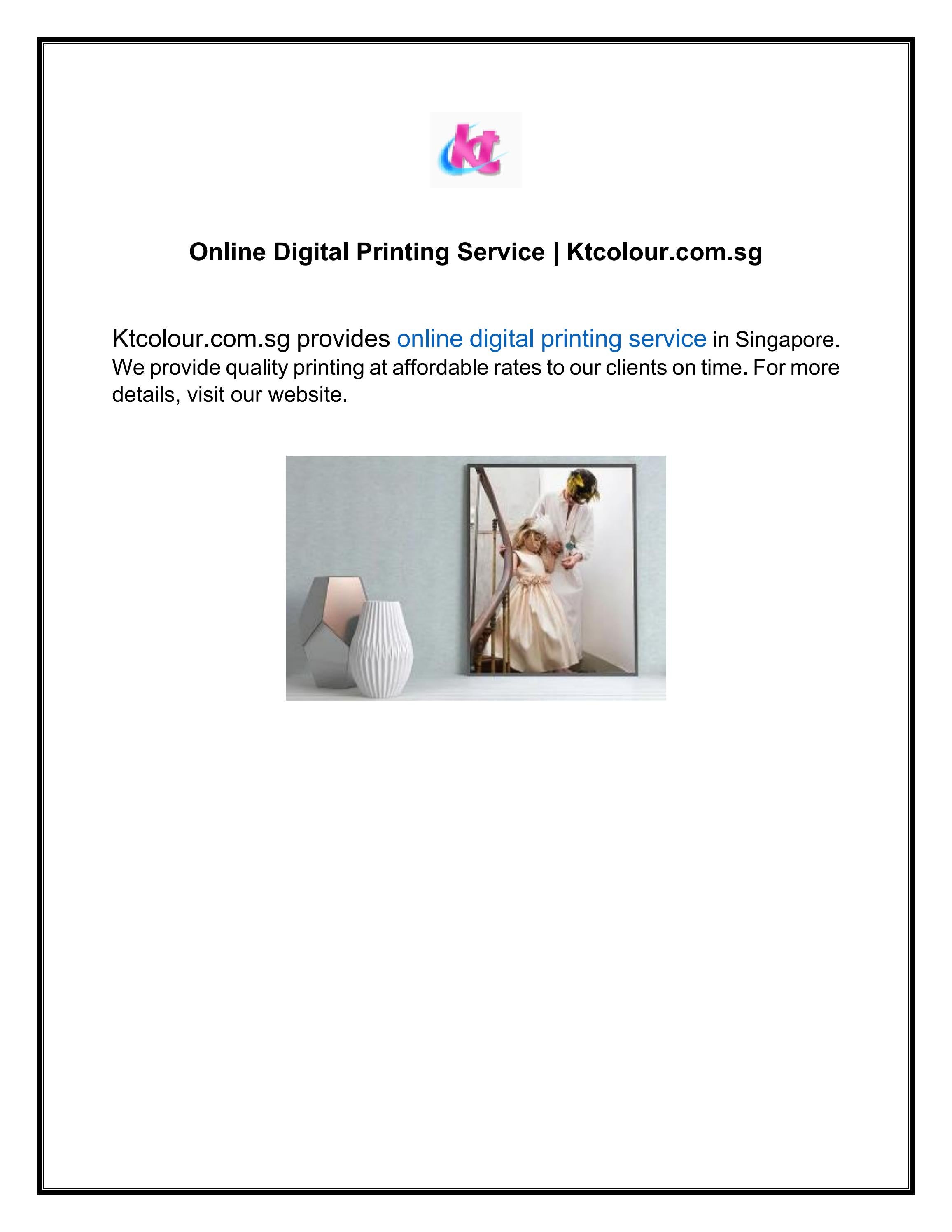 Online Digital Printing Service by Kim tian colour