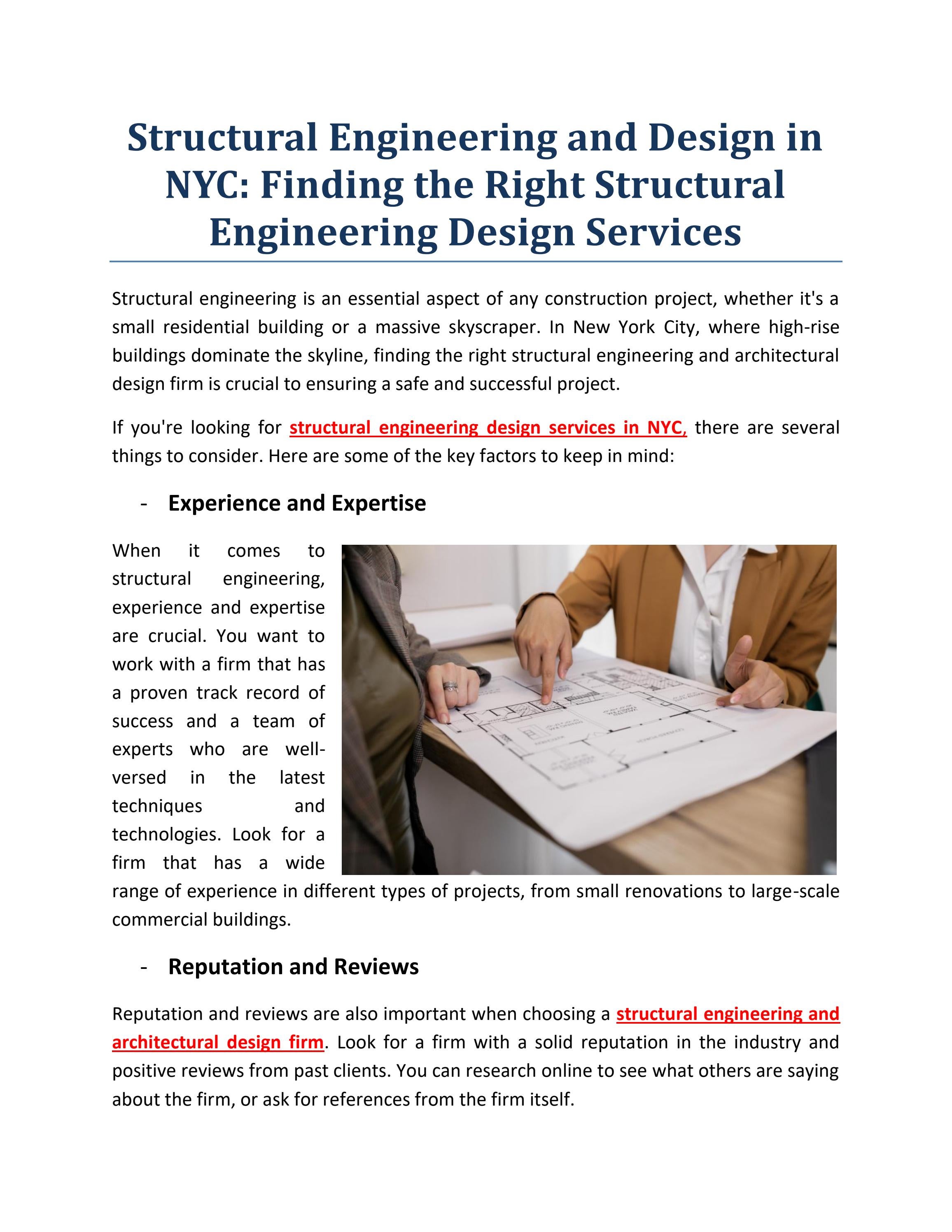 Structural Engineering and Design in NYC Finding the Right Structural