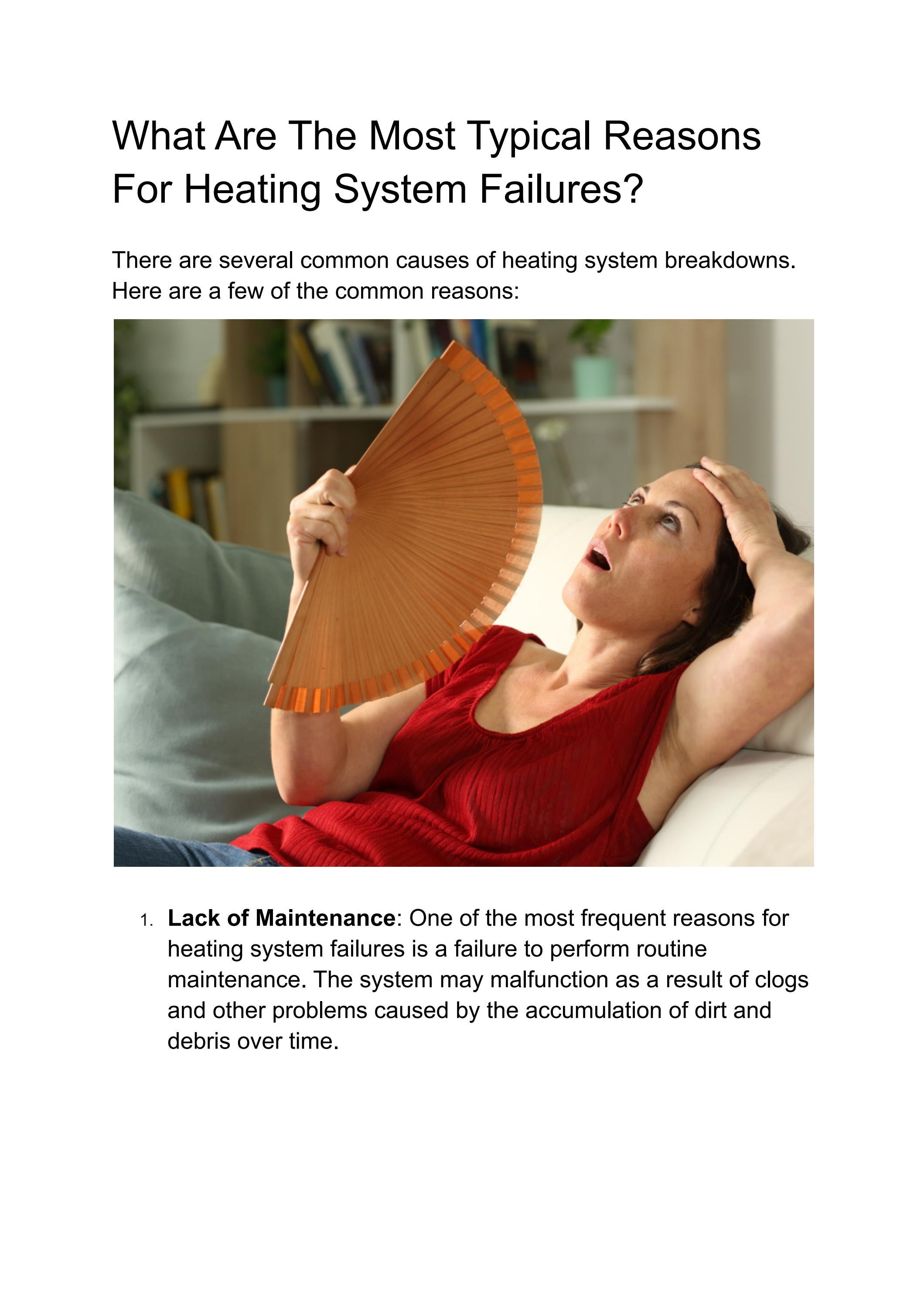 What Are The Most Typical Reasons For Heating System Failures? by allweekheating Issuu
