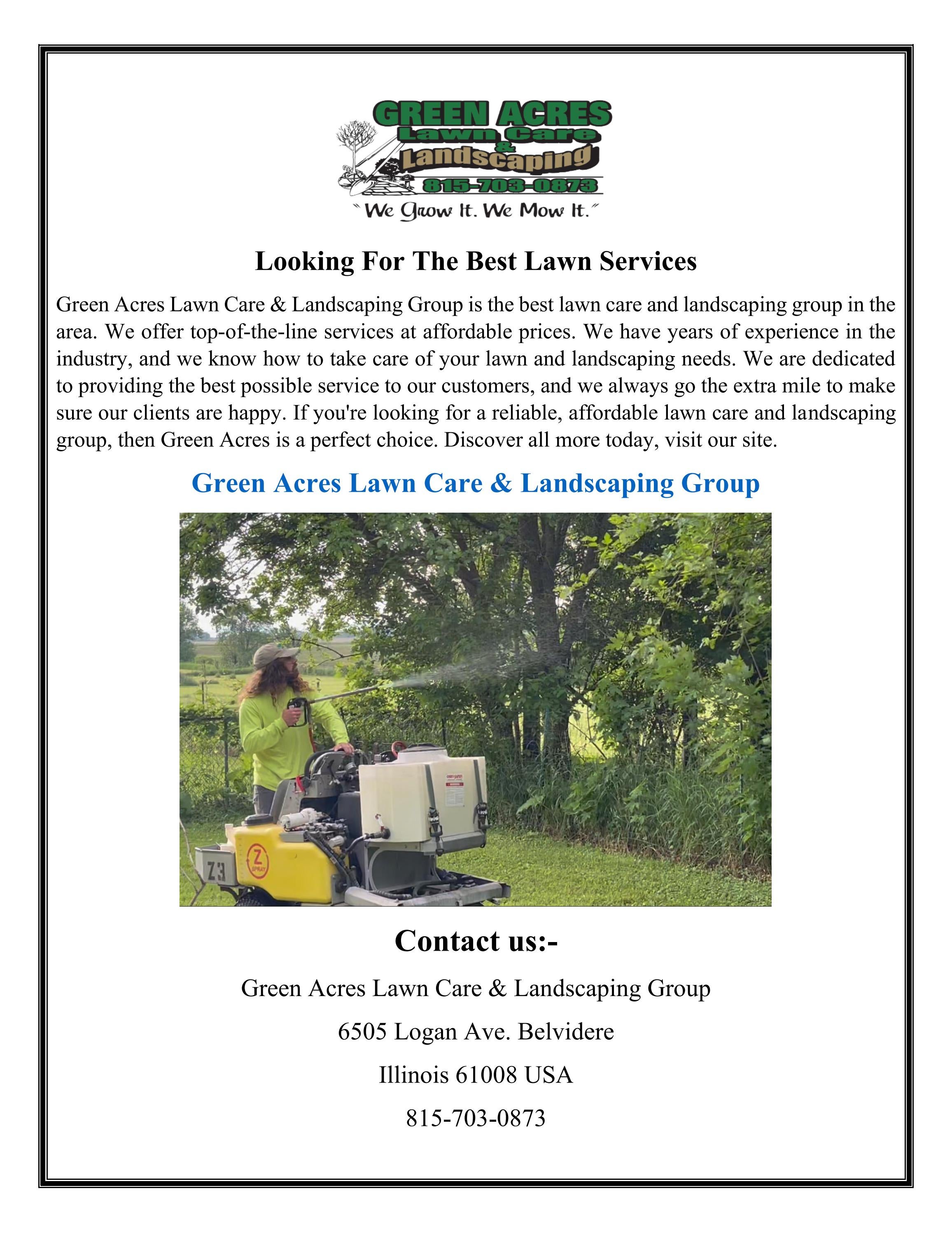 Looking For The Best Lawn Services by Green Acres Lawn Care