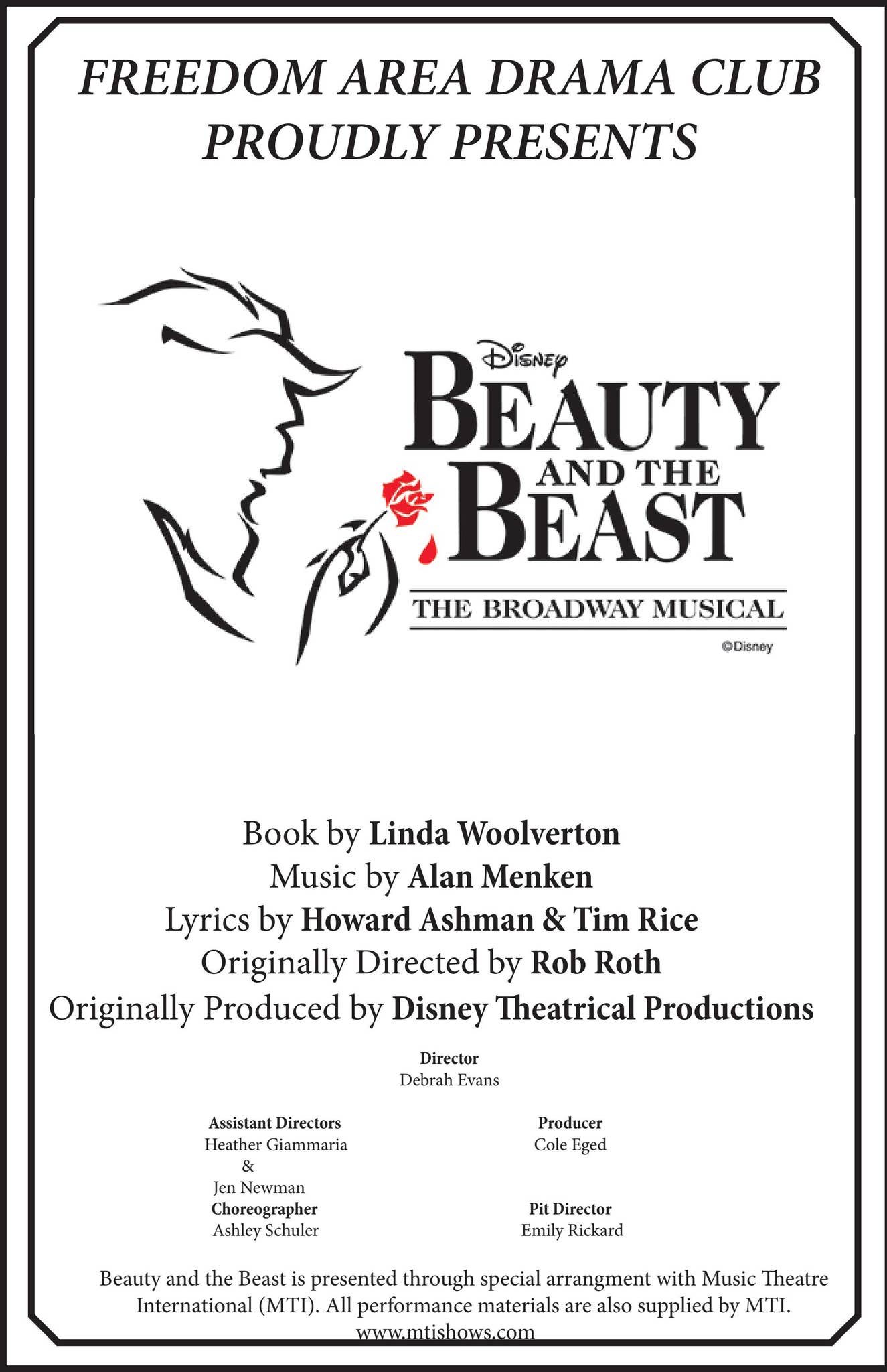 Beauty and the Beast Program by Cole Eged - Issuu