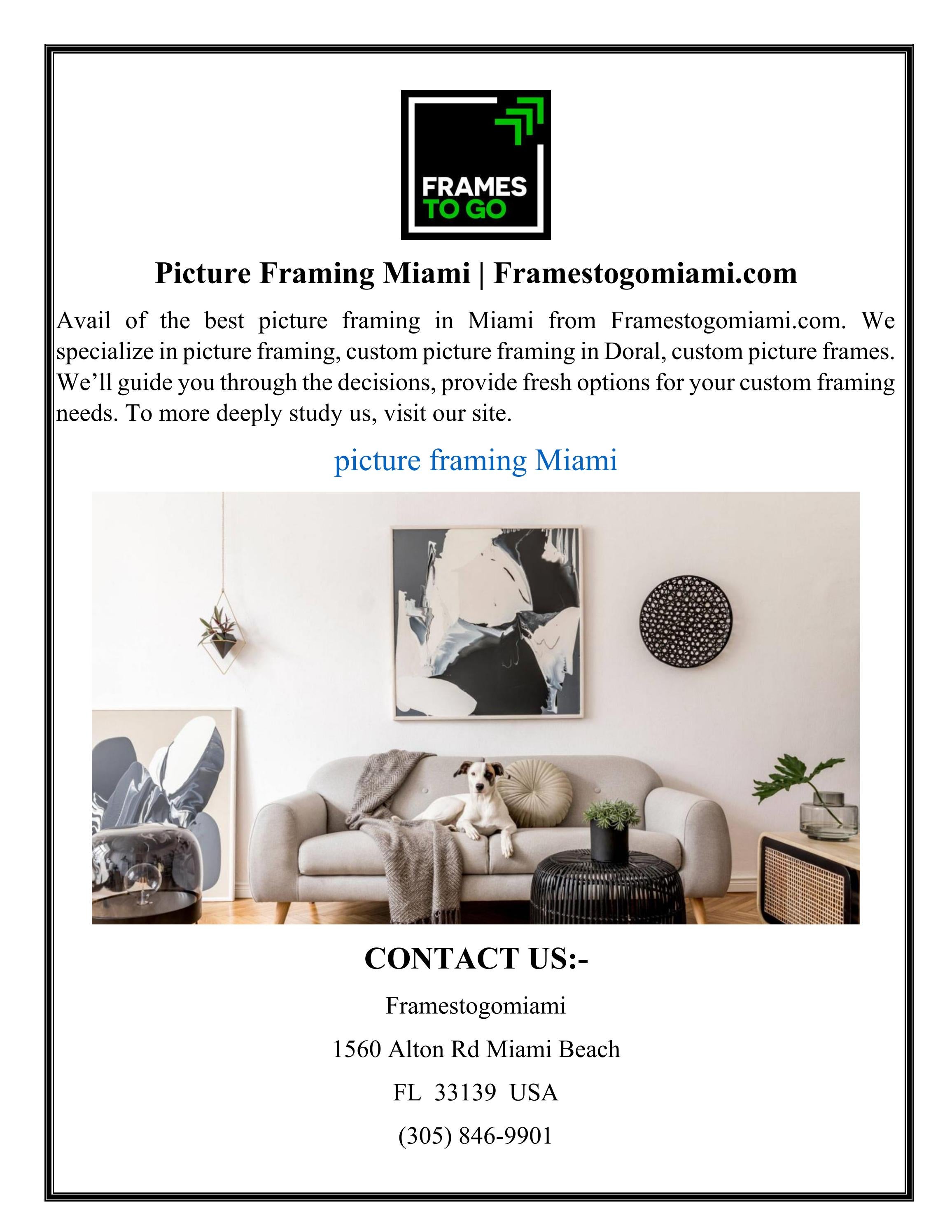 The title of your publicationPicture Framing Miami Framestogomiami