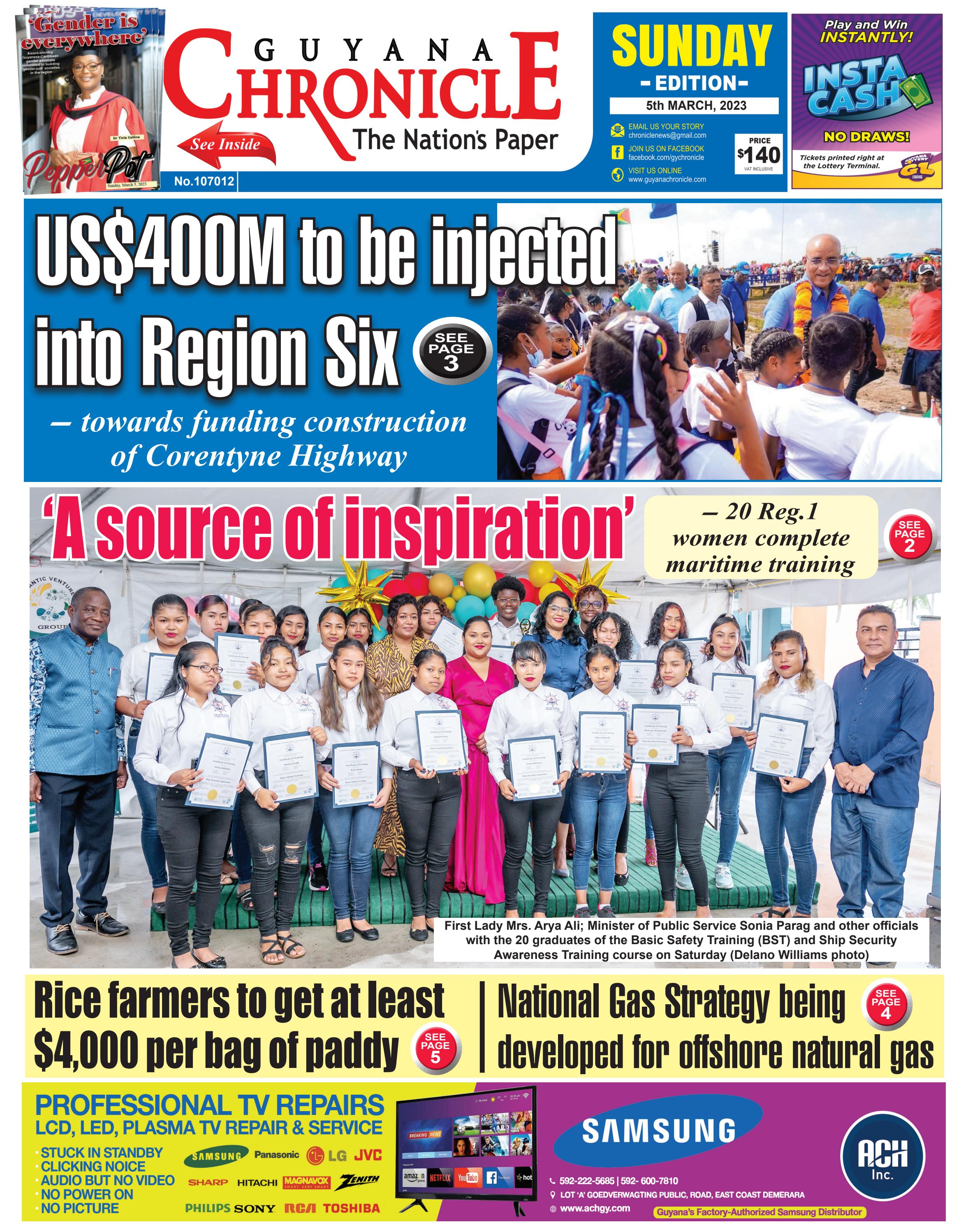 Guyana Chronicle E-Paper 05-03-2023 by Guyana Chronicle - Issuu