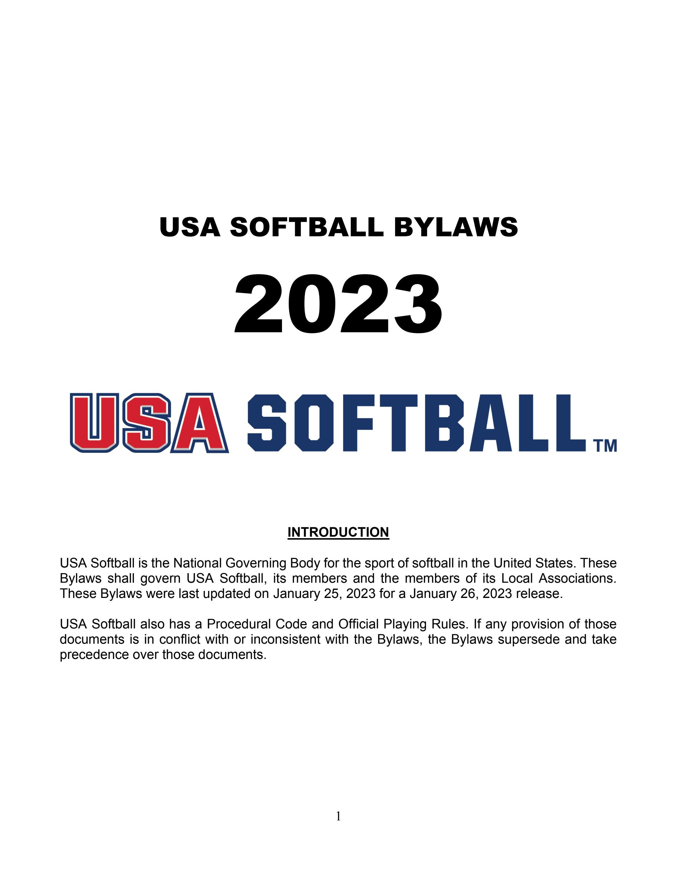 USA Softball Bylaws by USA Softball of DFW Issuu