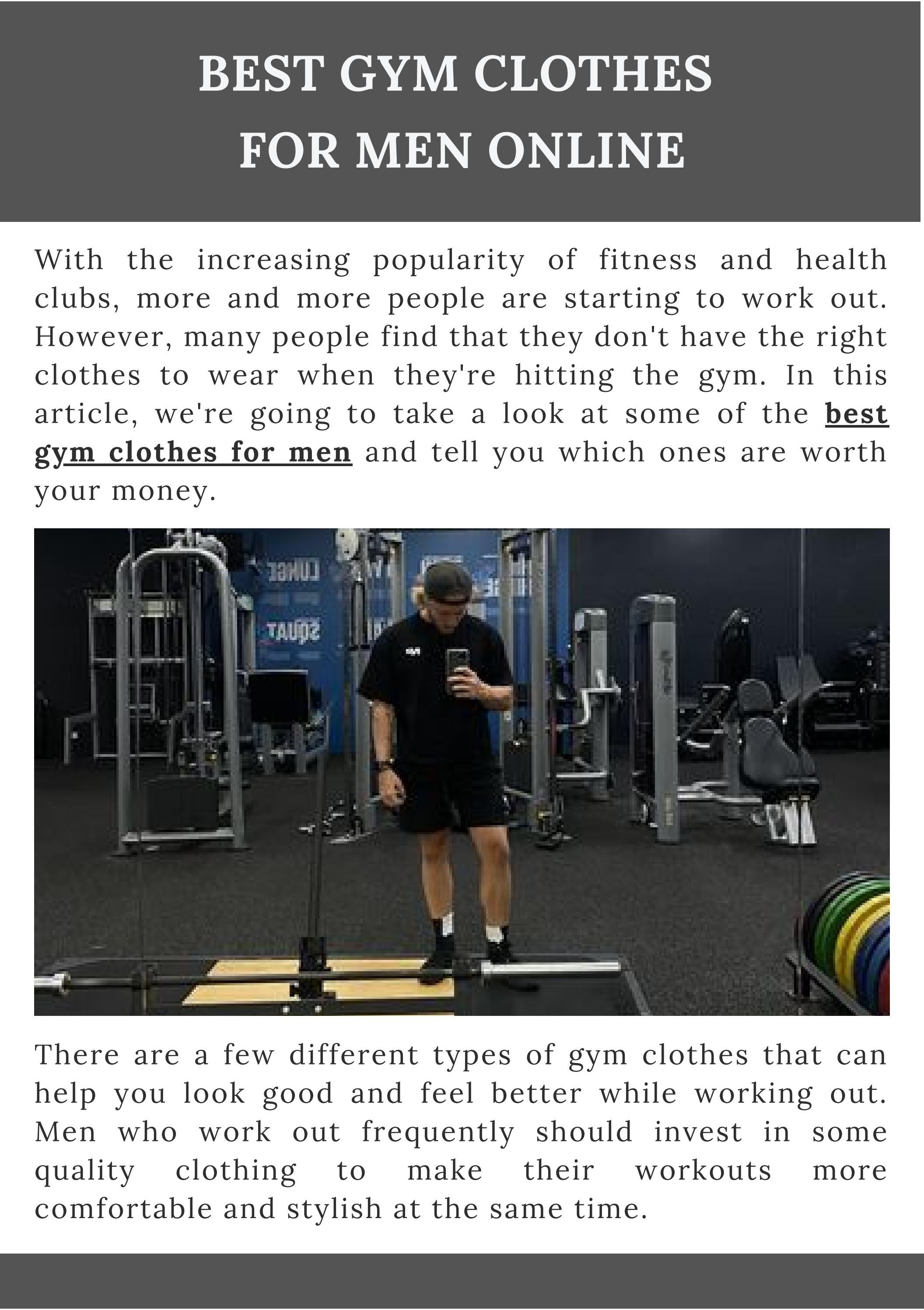 Best Gym Clothes For Men Online by Nerve Performance Issuu