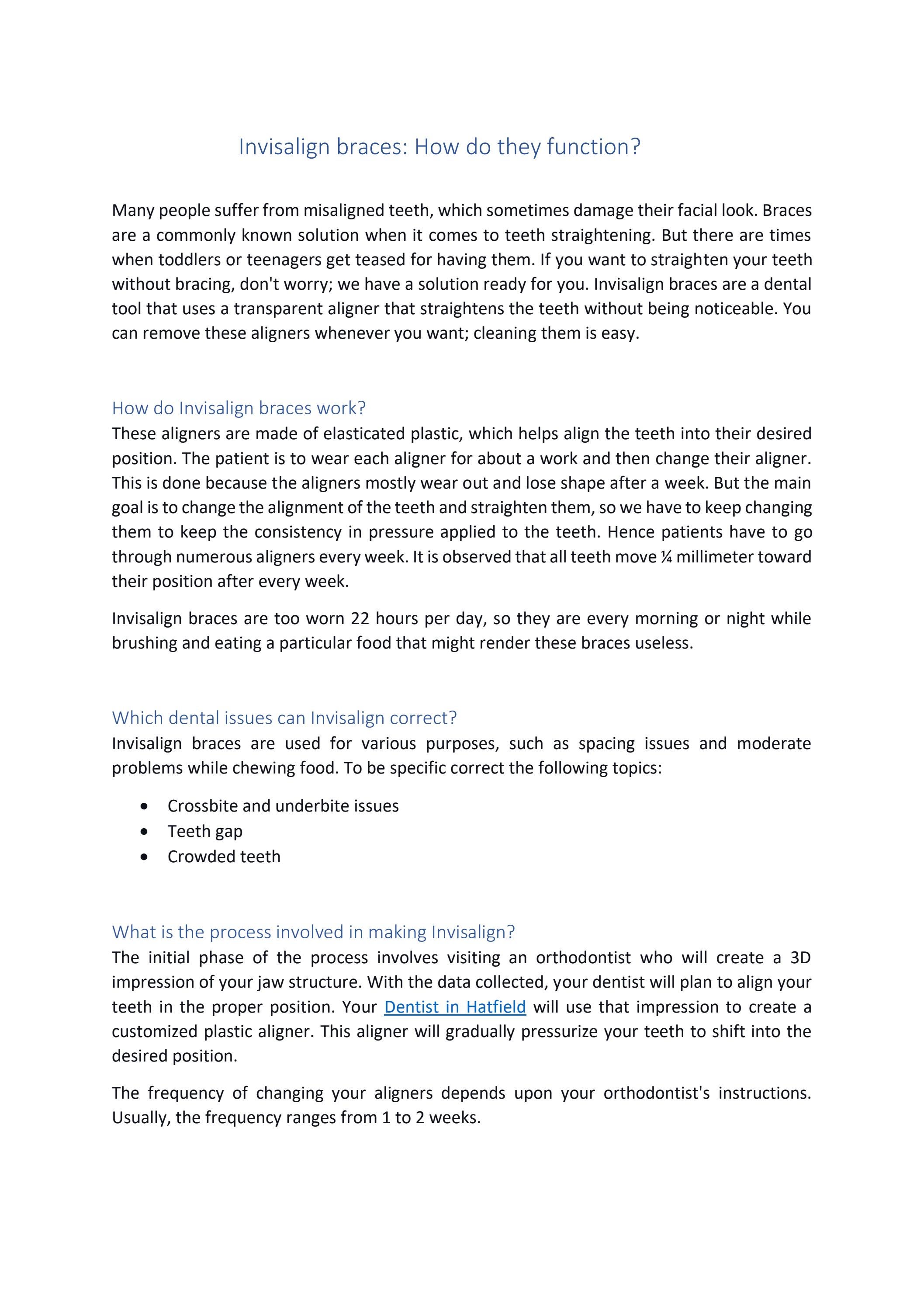 Invisalign braces How do they function? by Henry Smith Issuu