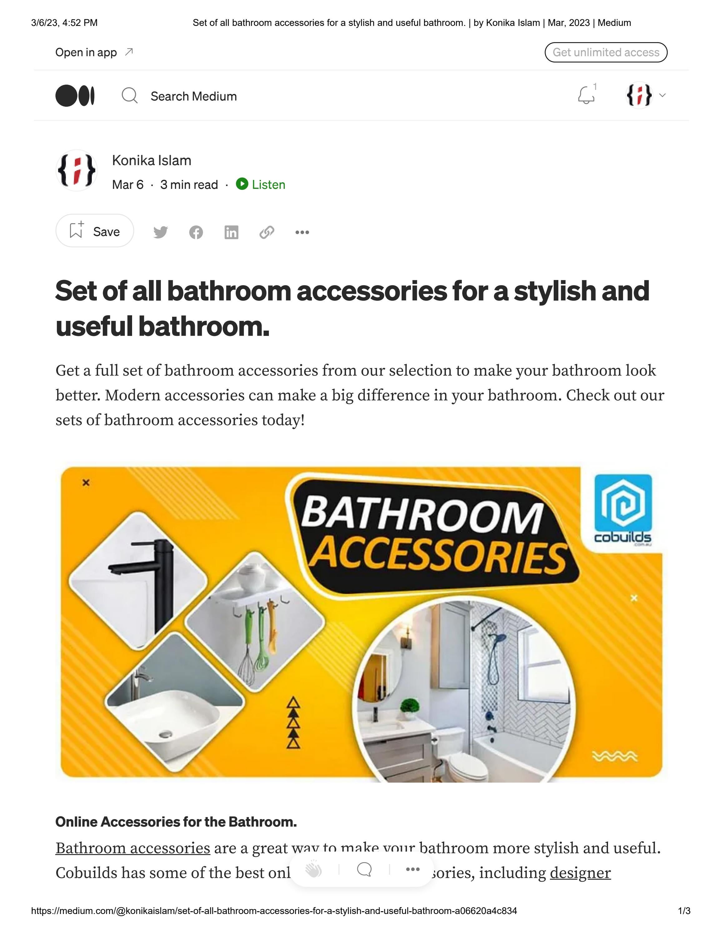 Set of all bathroom accessories for a stylish and useful bathroom. by
