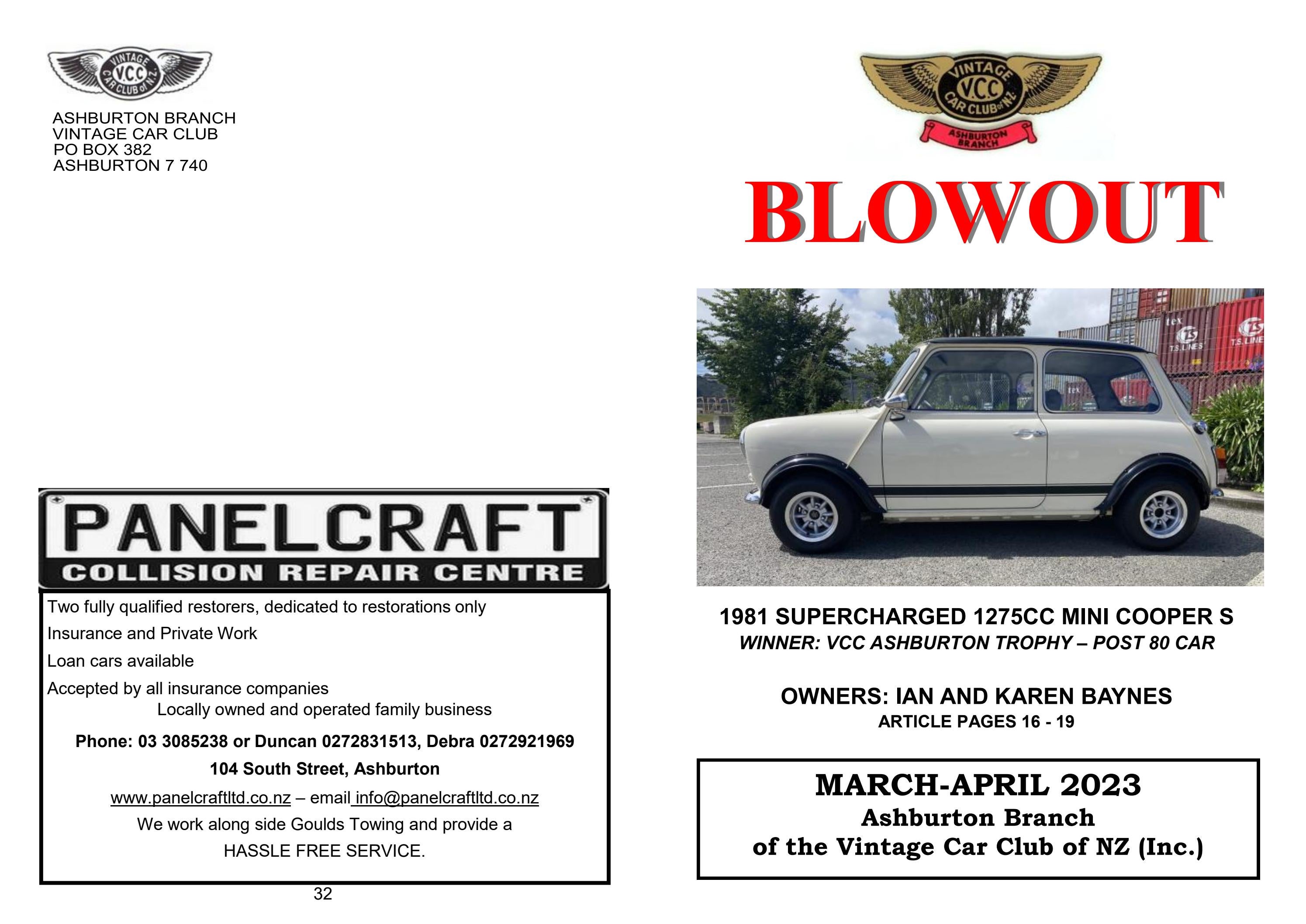 VCC ASHBURTON BLOWOUT MARCH 2023 by Vintage Car Club of New Zealand Issuu