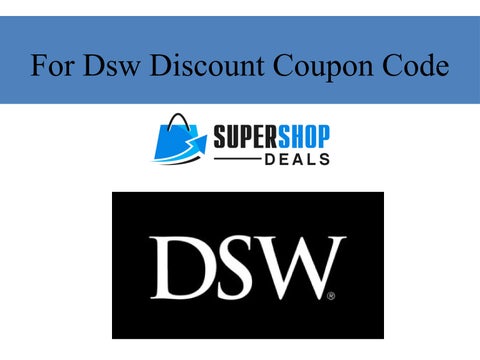 dsw promotional code