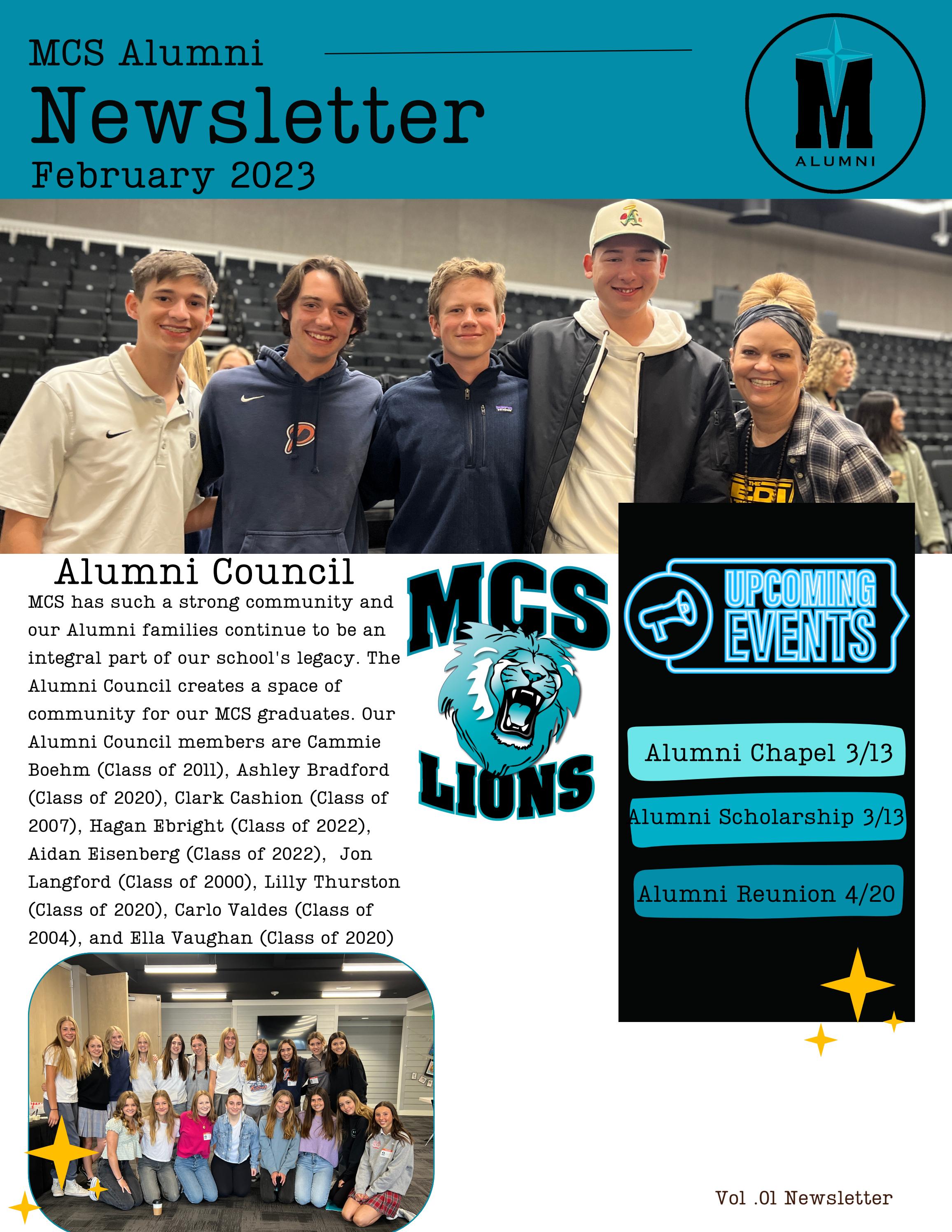 MCS Alumni Newsletter Spring 2023 by Mariners Christian School Issuu