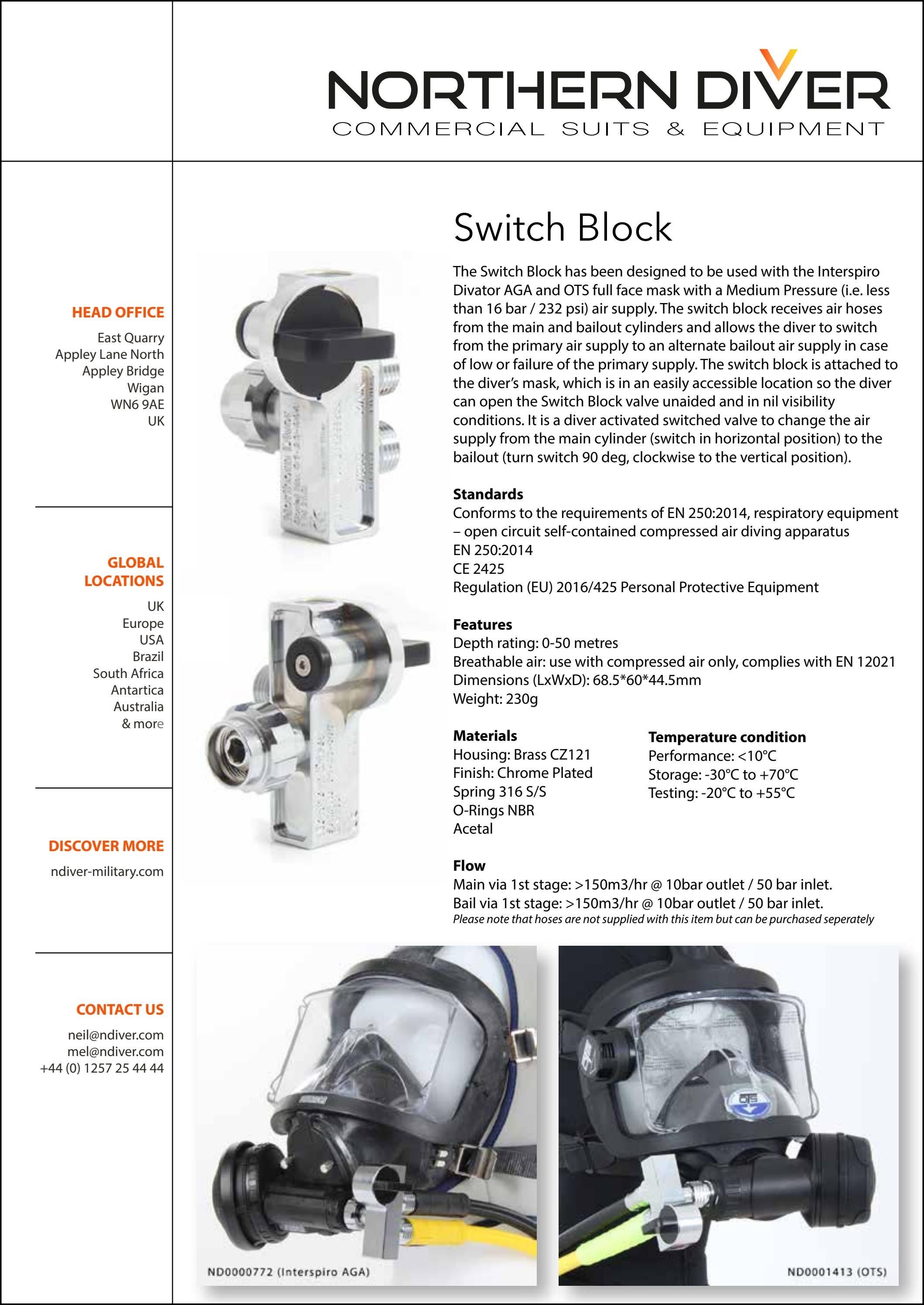 Switch Block Datasheet by Northern Diver UK - Issuu