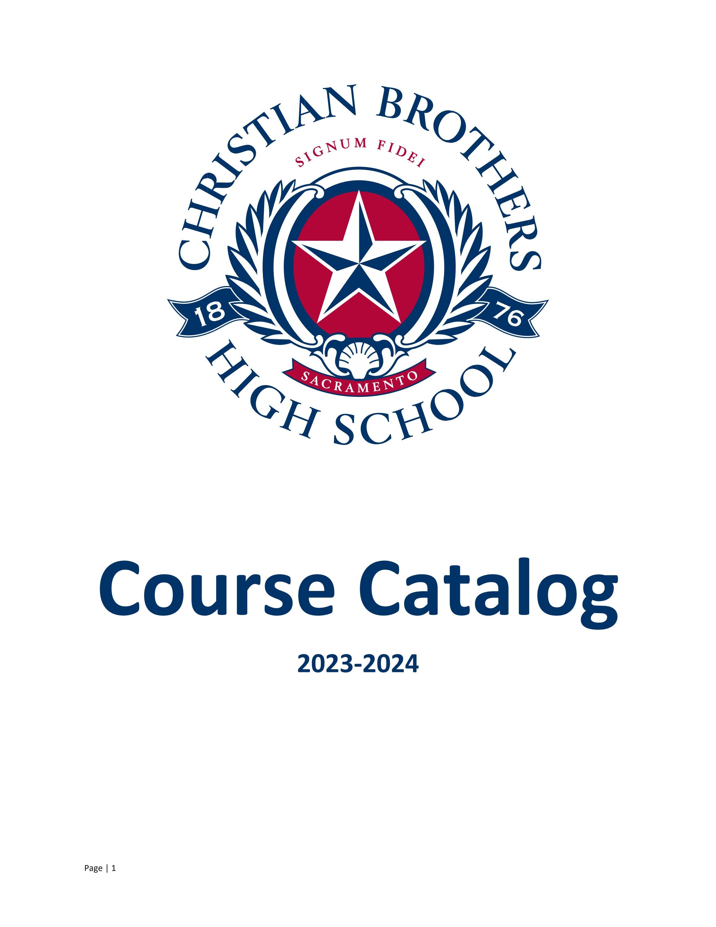 Course Catalog 2023-24 by Christian Brothers High School - Issuu