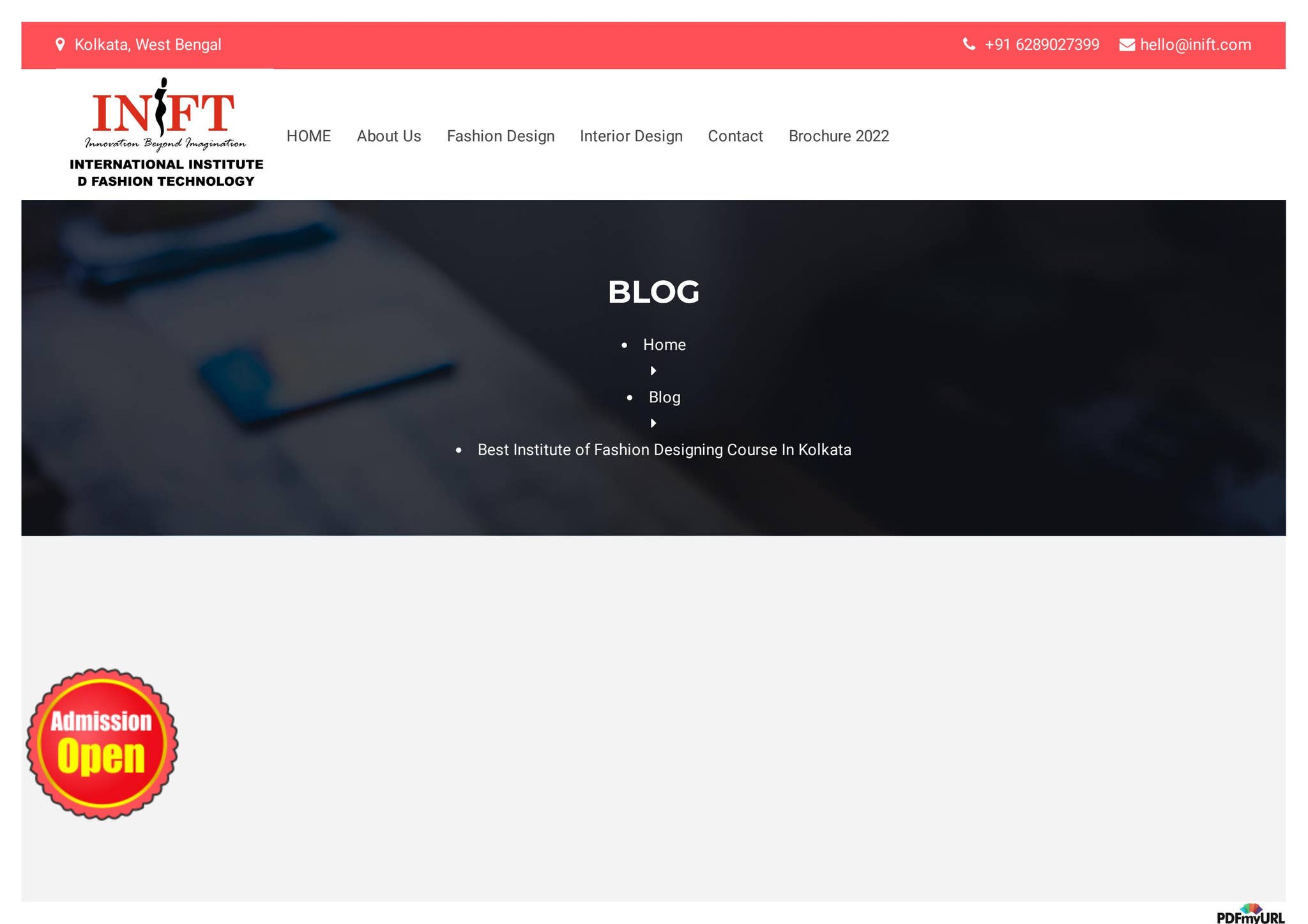 Fashion Designing Course in Kolkata | INIFT by INIFT - Issuu