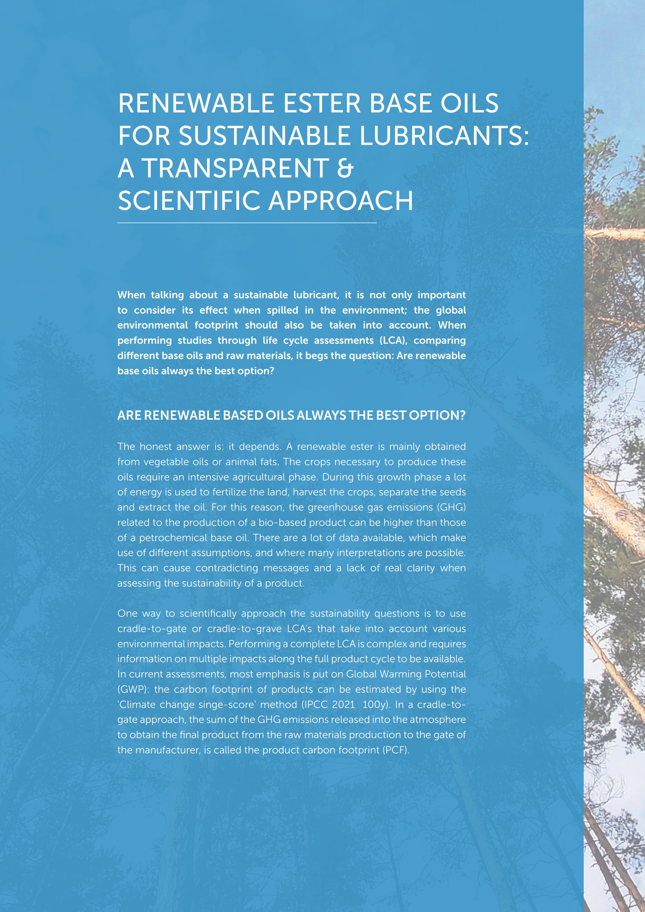 Renewable ester base oils for sustainable lubricants by Oleon Issuu