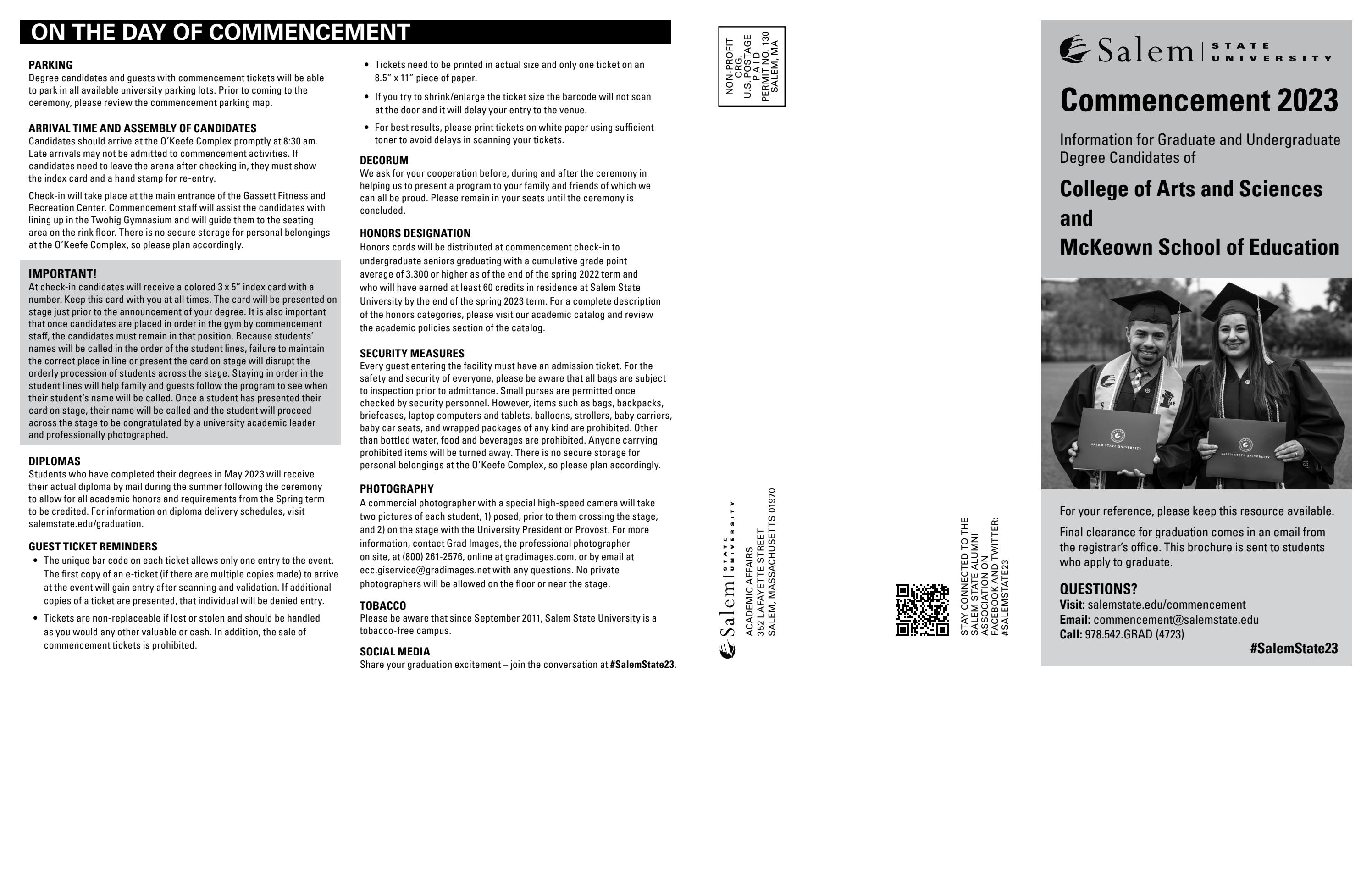 Commencement 2023 CAS & MSE by Salem State University Issuu