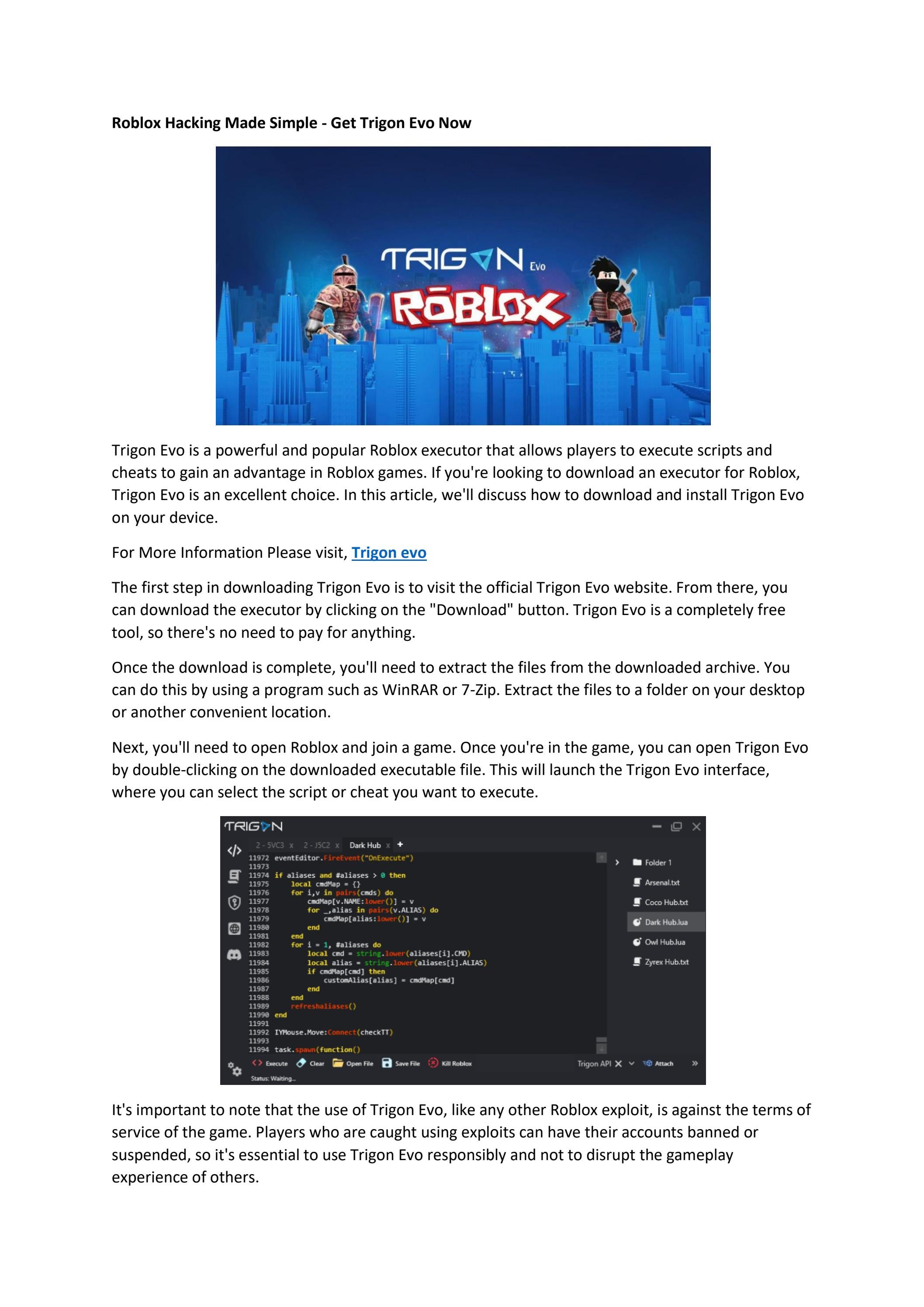 RobloxHackingMadeSimpleGetTrigonEvoNow by snigarr Issuu