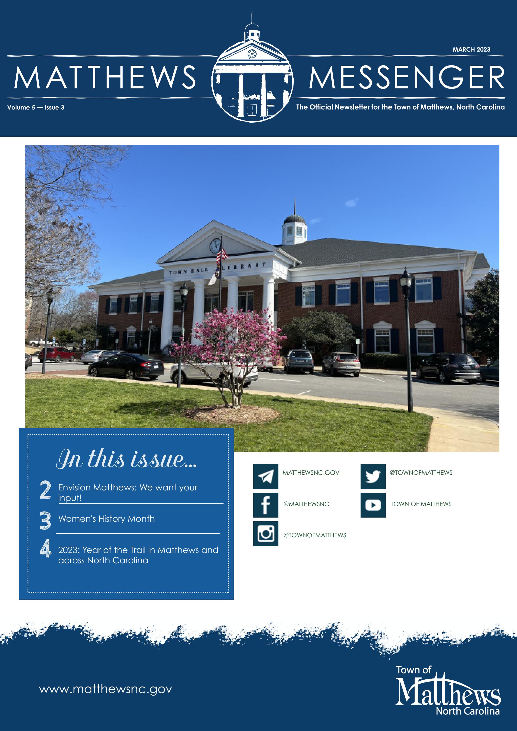 Matthews Messenger March 2023 by matthewsnc Issuu
