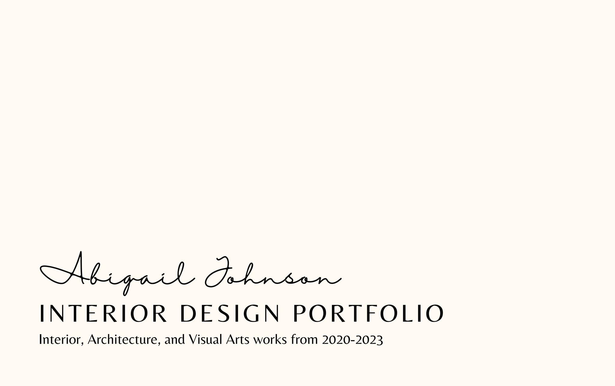 Interior Design Portfolio by Abigail Johnson - Issuu