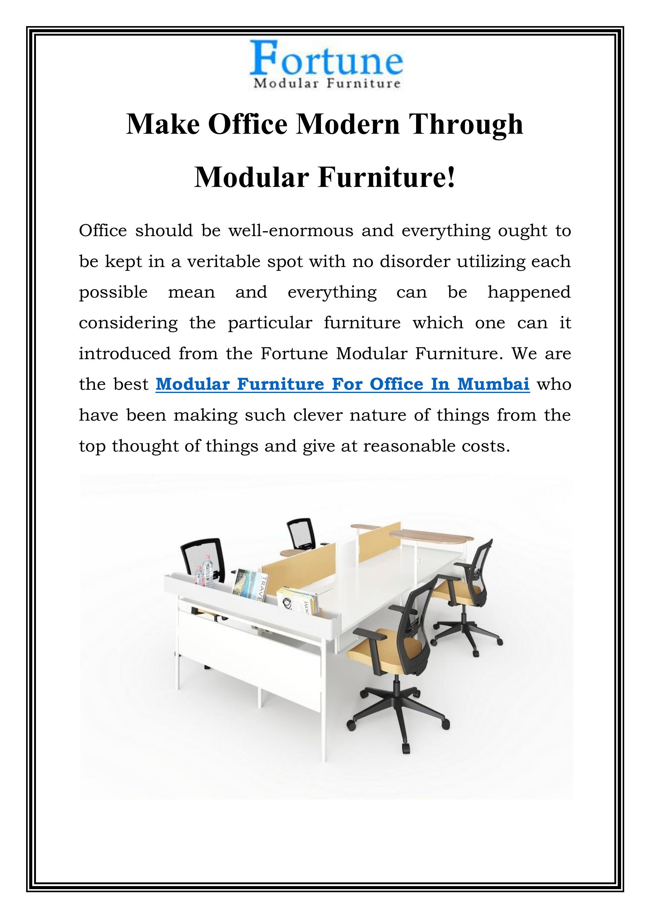 Modular Furniture For Office In Mumbai Call2222618352 by Fortune Modular Furniture Issuu