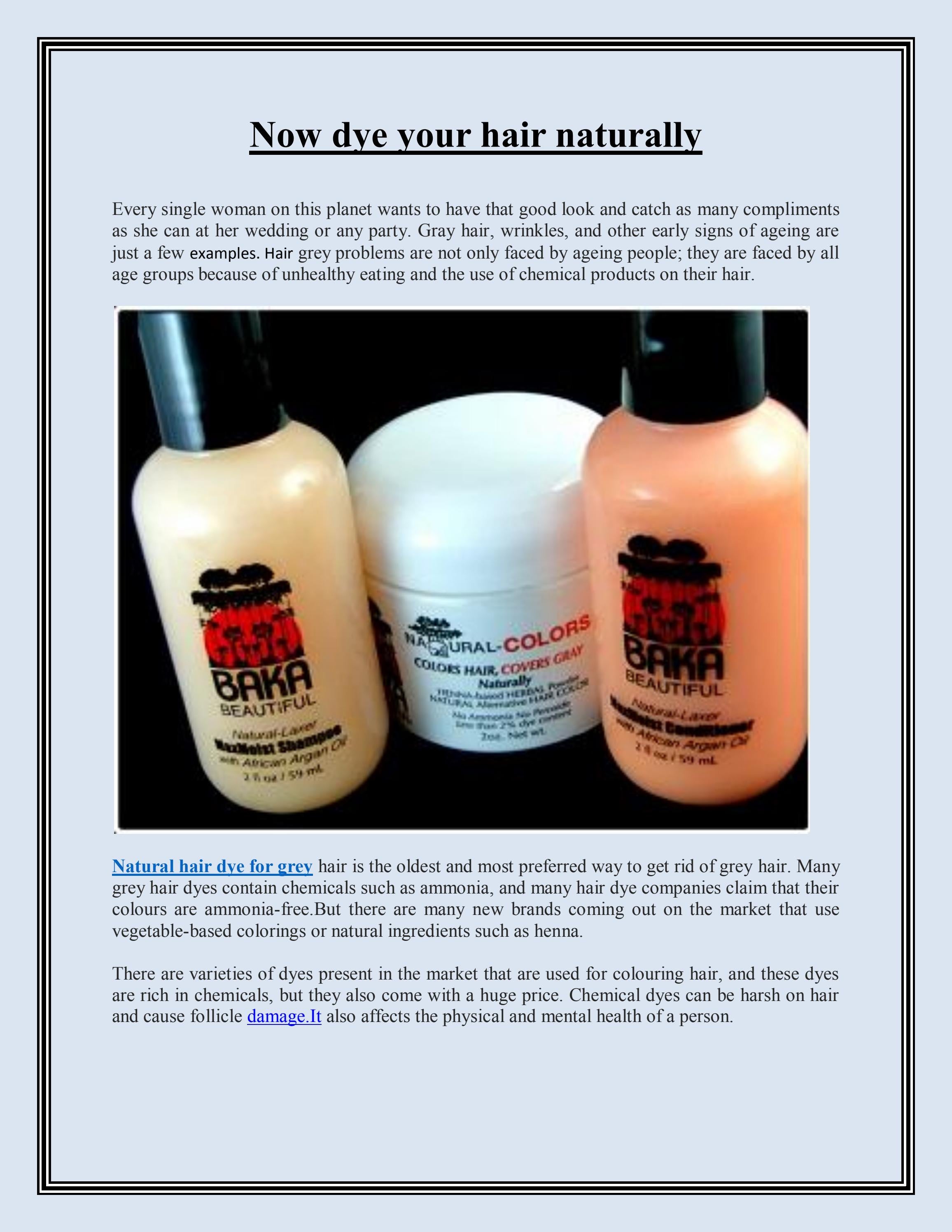 Now dye your hair naturally by Alison Amelia Issuu