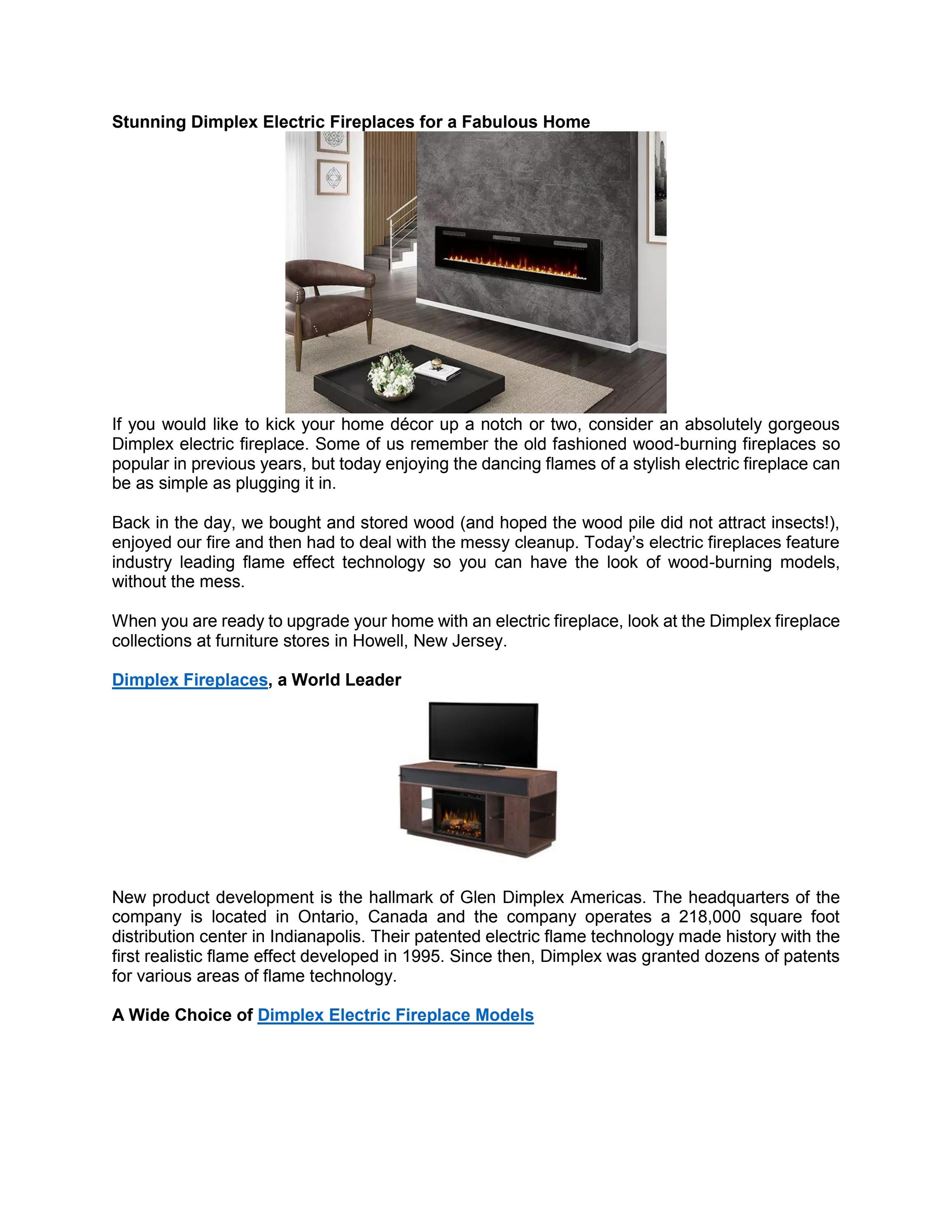 Stunning Dimplex Electric Fireplaces for a Fabulous Home by