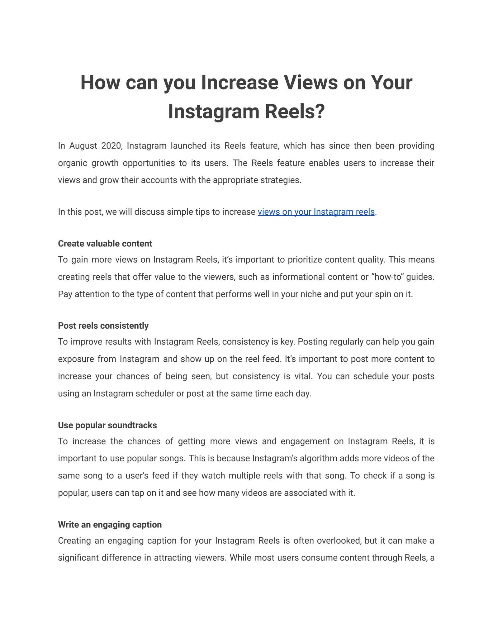 How can you Increase Views on Your Instagram Reels by InstaLikes USA ...