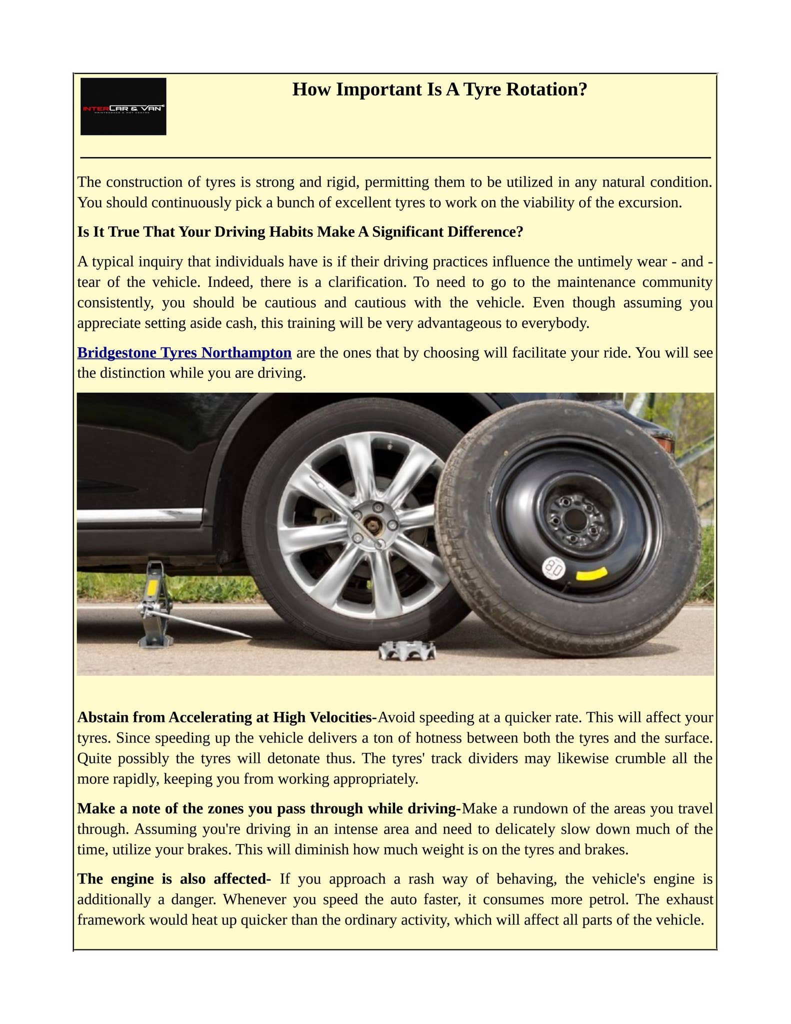 How Important Is A Tyre Rotation? by intercarandvan - Issuu