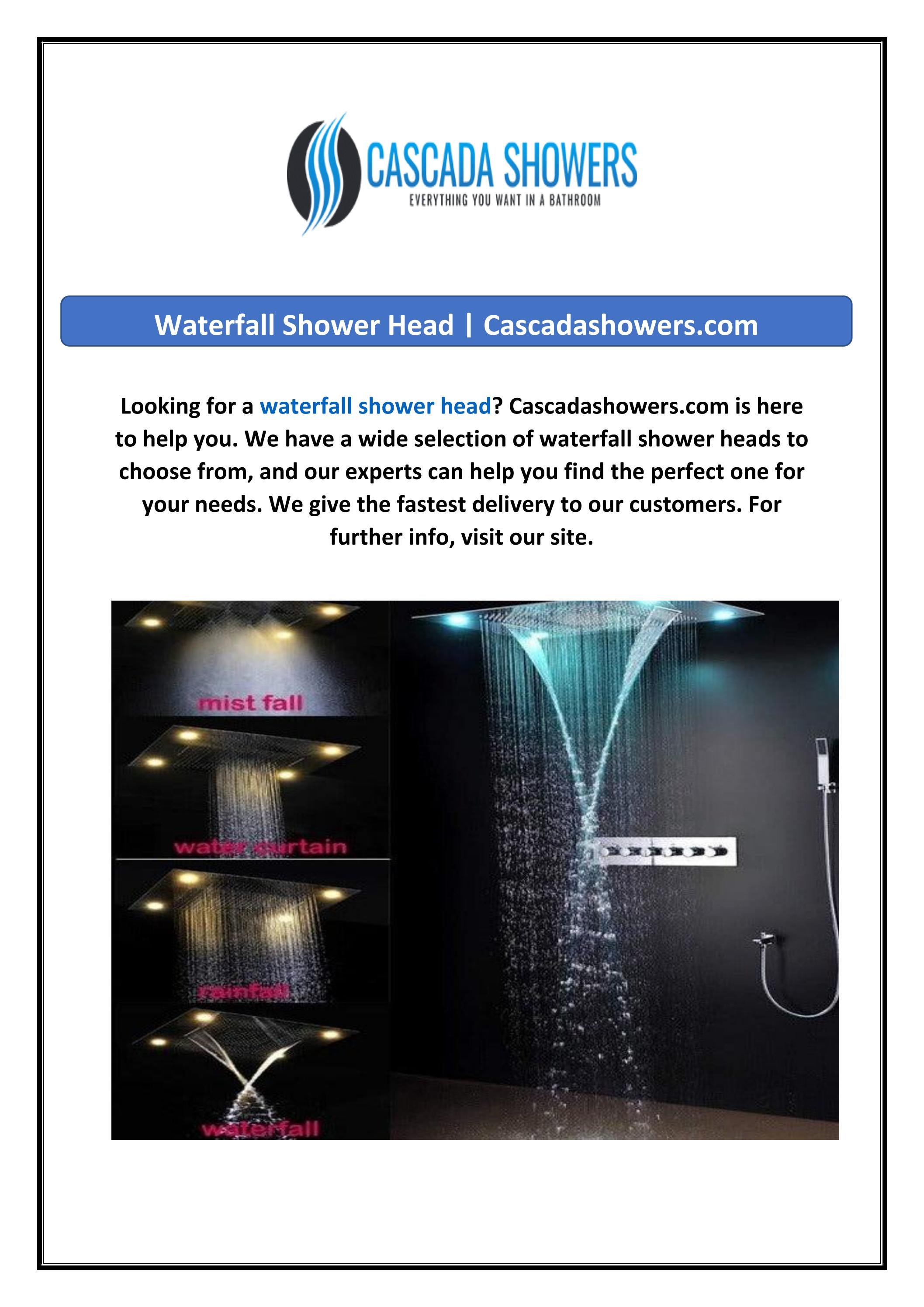 Waterfall Shower Head by Horizon Direct Depot LLC