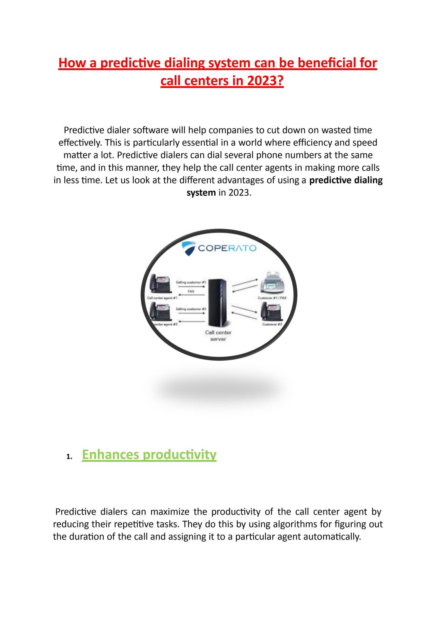 How a predictive dialing system can be beneficial for call centers in ...