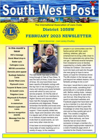 Cover of "South West Post - February 2023 Newsletter"