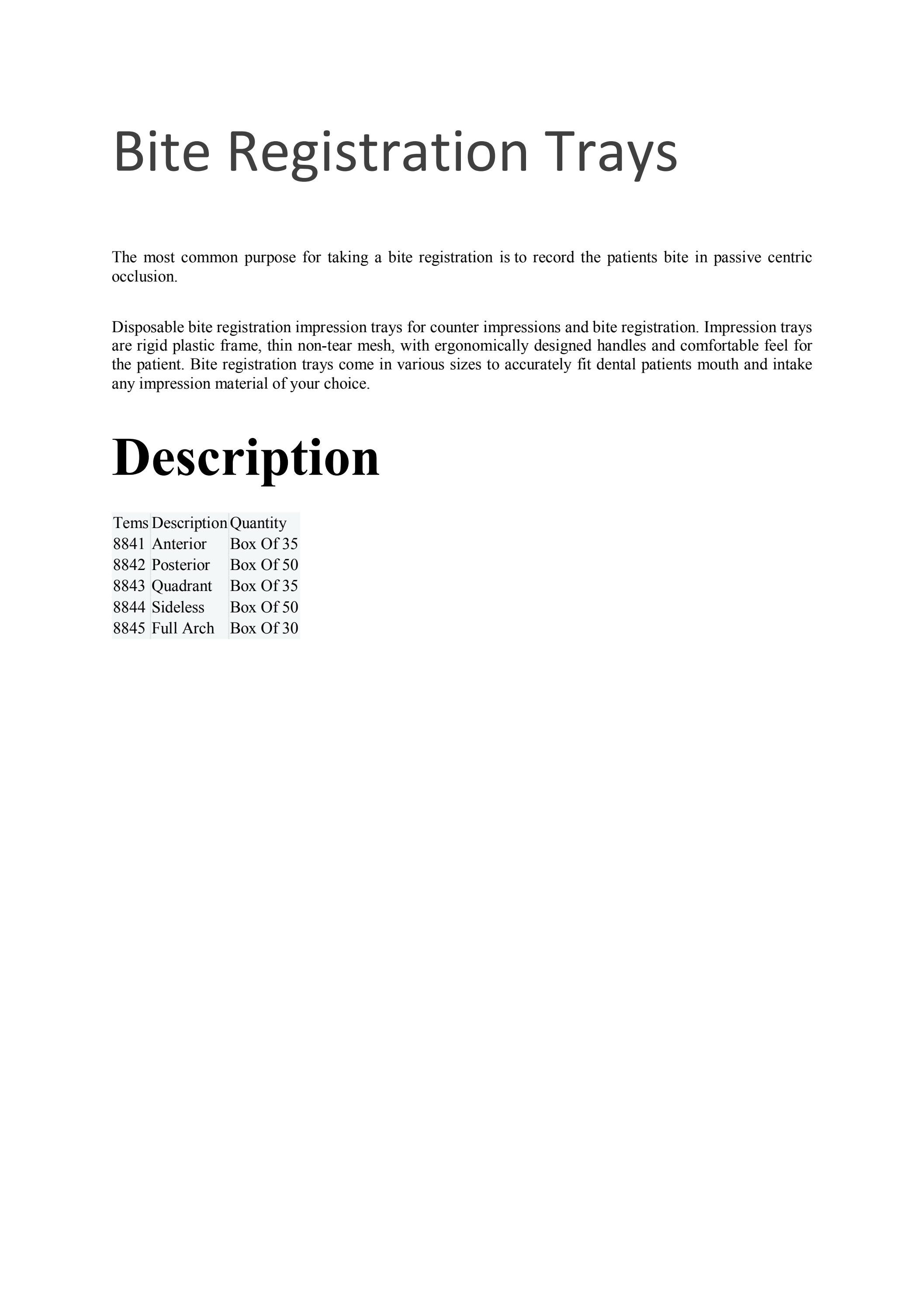 Bite Registration Trays by manthri 123 Issuu