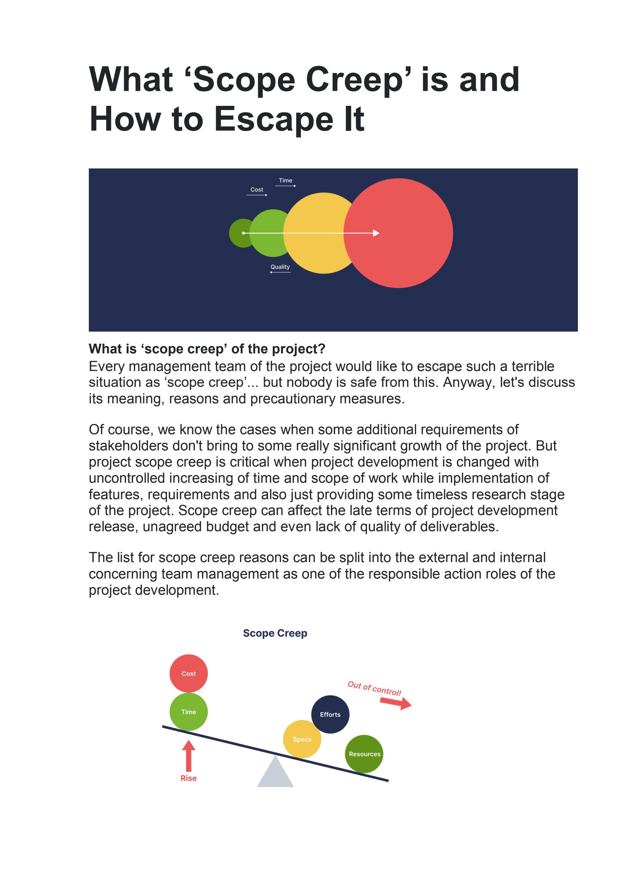 What ‘Scope Creep’ is and How to Escape It by sdh_global Issuu