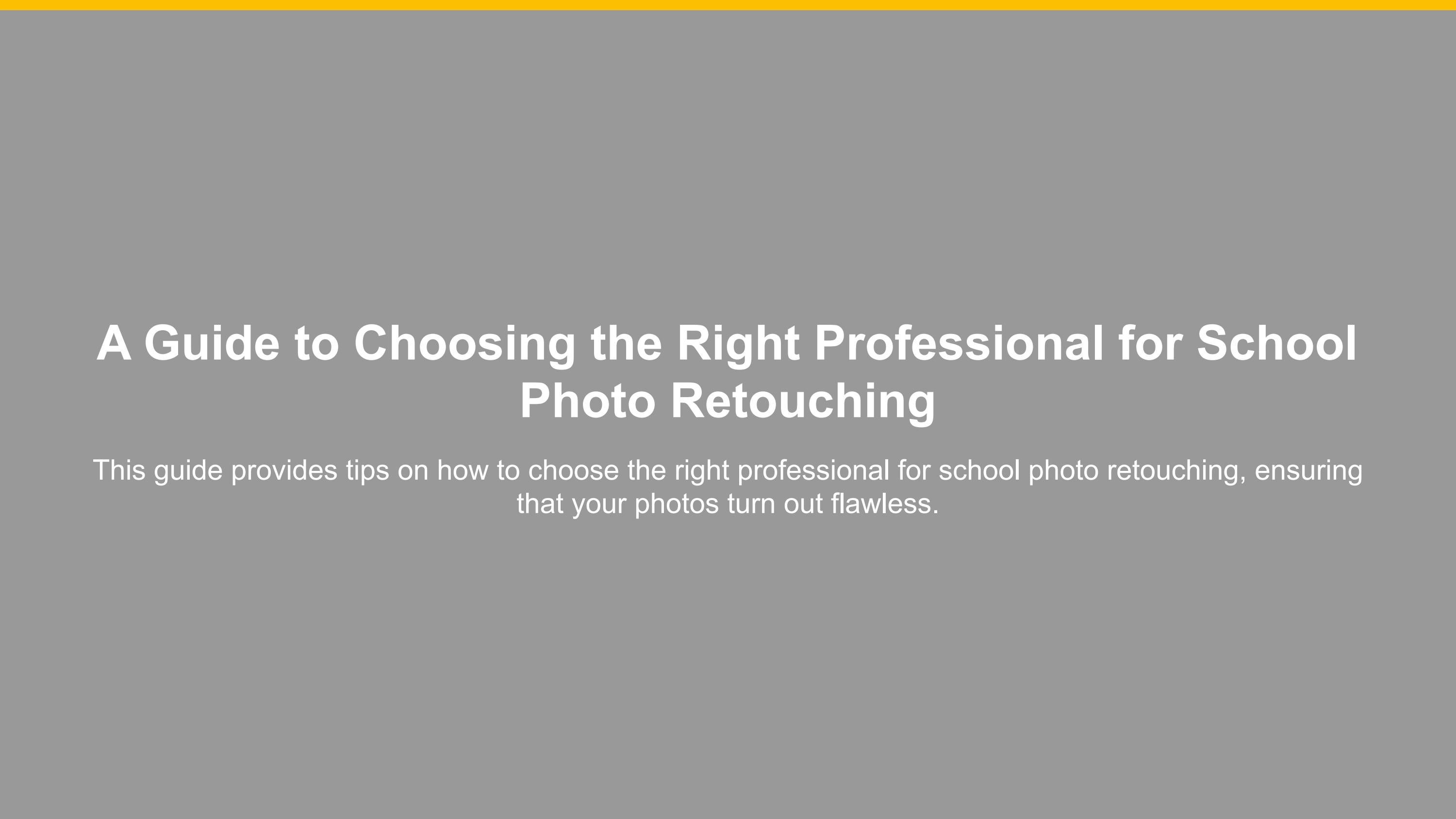 Choosing the Right Professional for School Photo Retouching by Md Omar