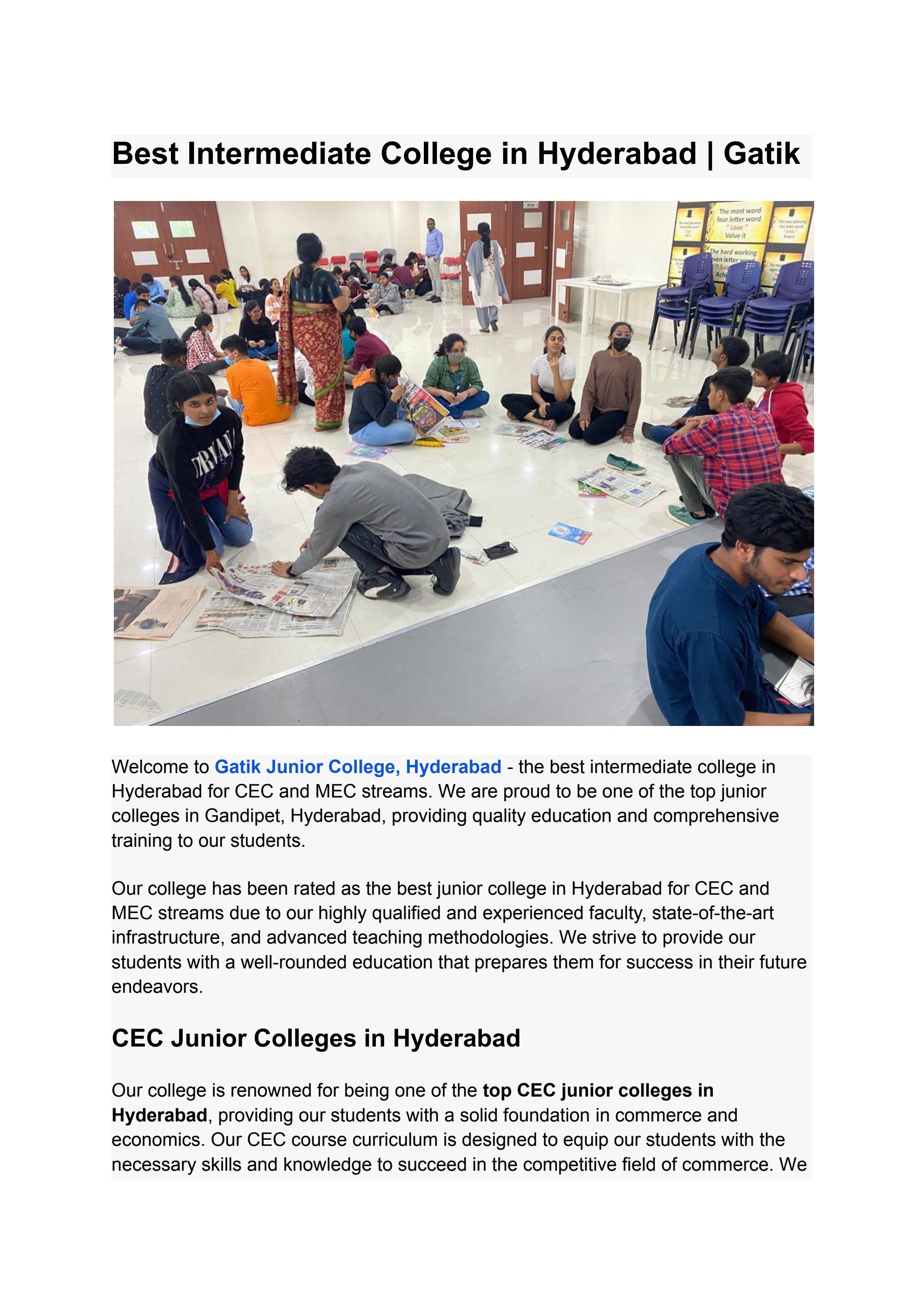 Empowering Your Dreams Enrolling in the Best Intermediate College in