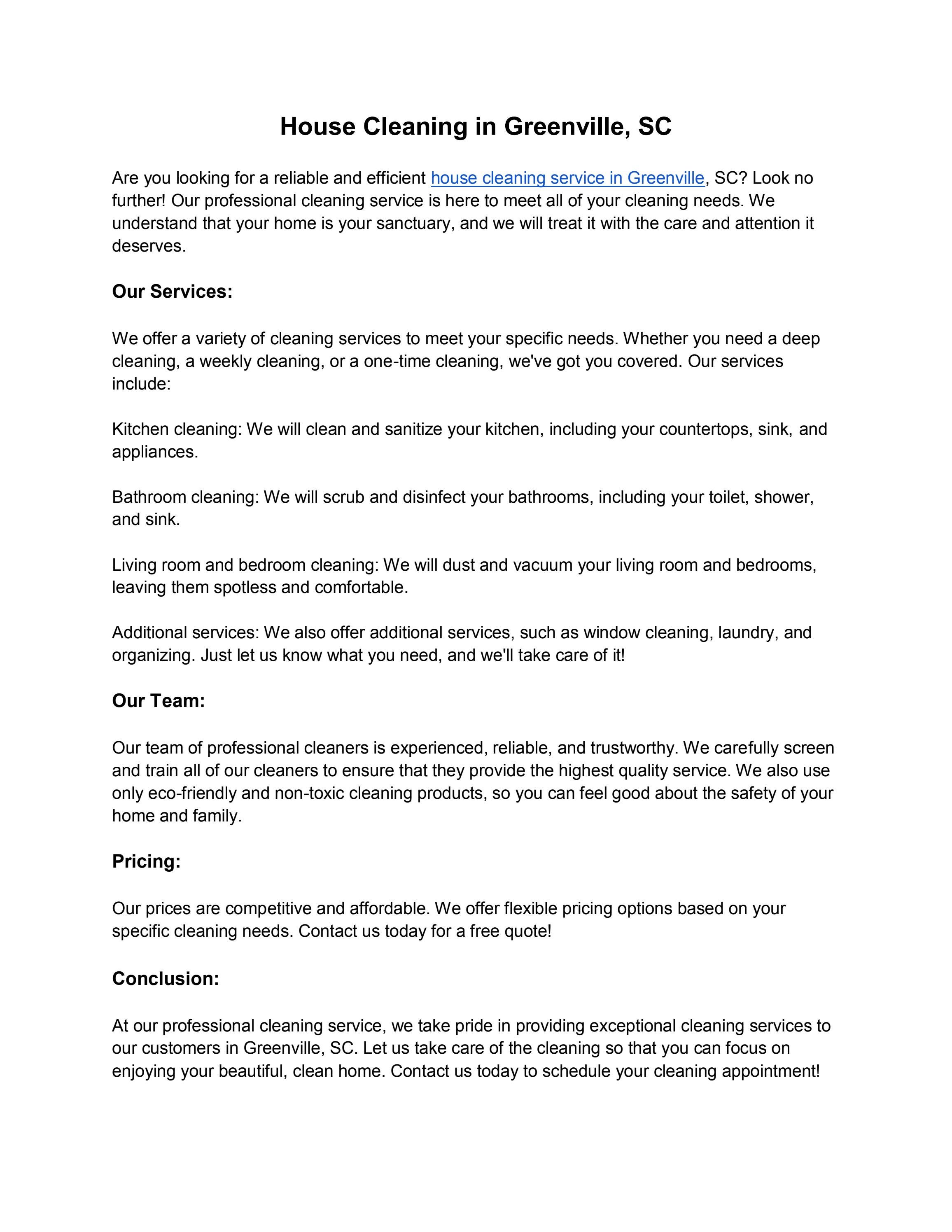 House Cleaning in Greenville, SC by Briayan Gutierrez - Issuu