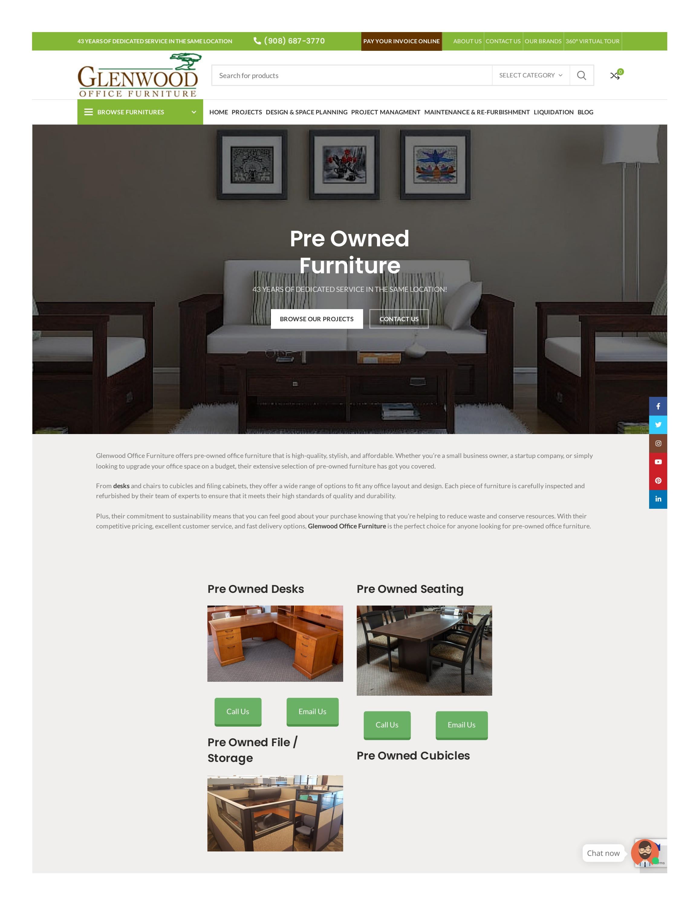 PreOwned or Used Office Furniture New Jersey Glenwood Office by