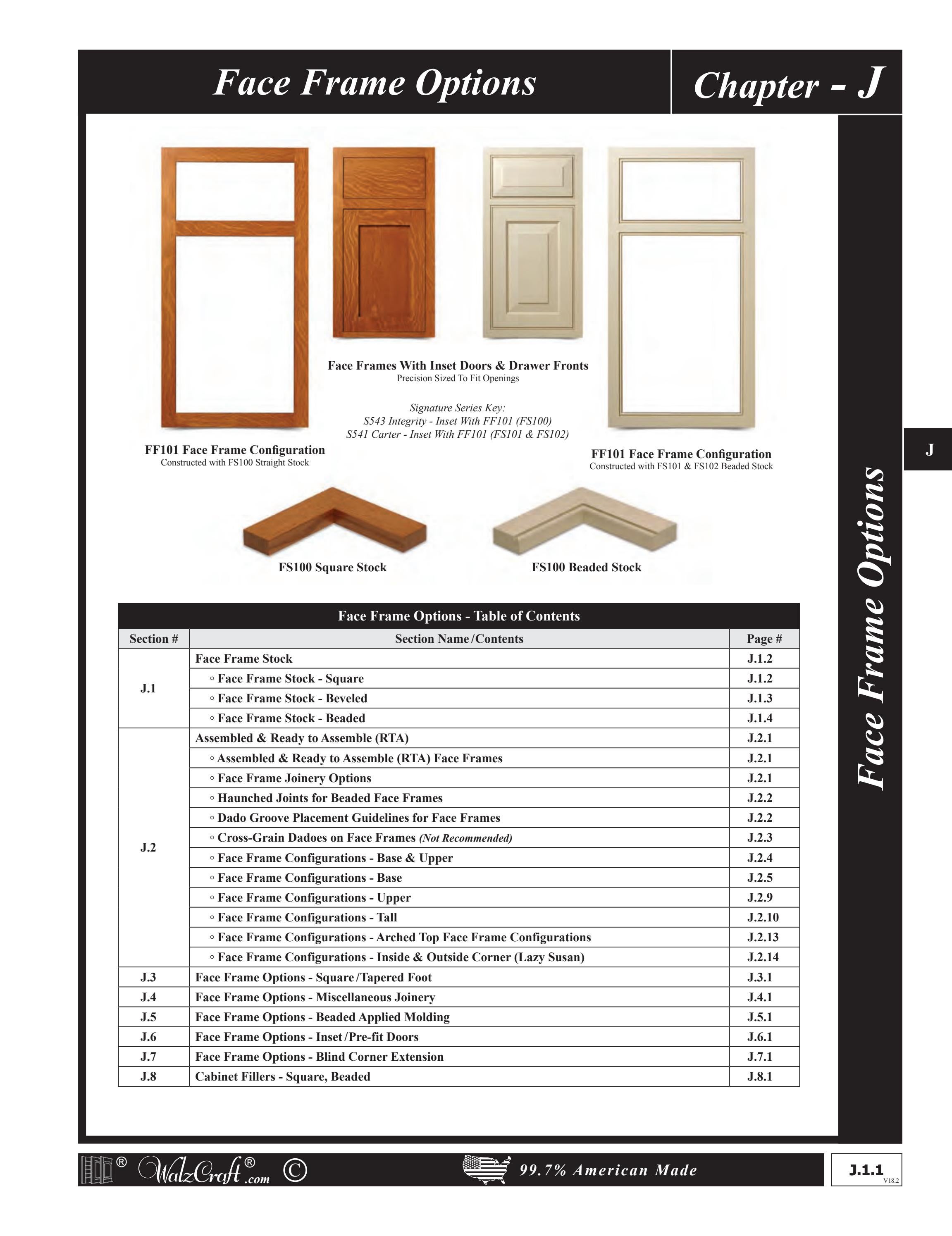 Chapter J WalzCraft Face Frame Options by WalzCraft Issuu