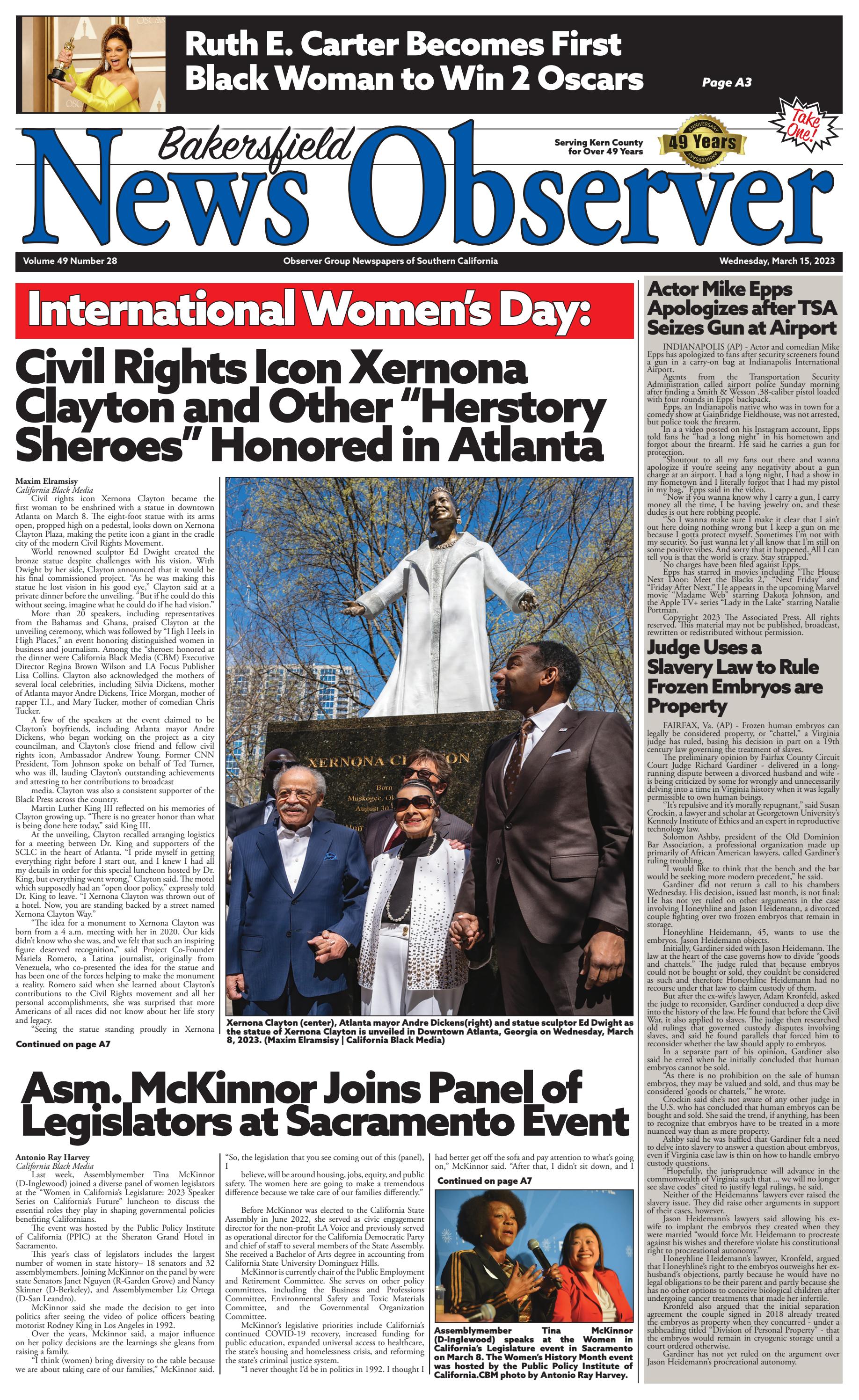 Bakersfield News Observer 3.15.23 by Observer Group Newspapers of