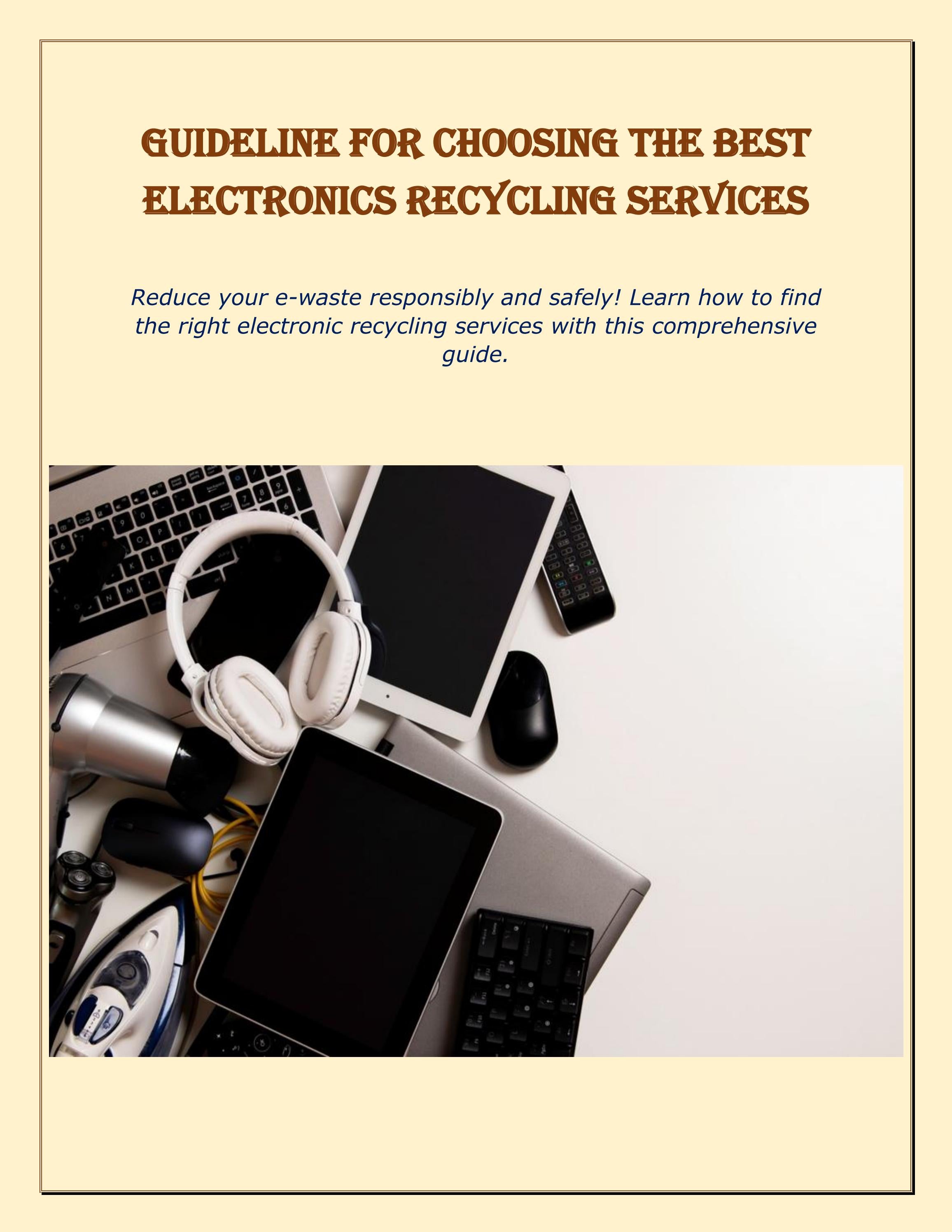 Electronic Waste Recycling Services In Massachusetts by computer recyclingne Issuu