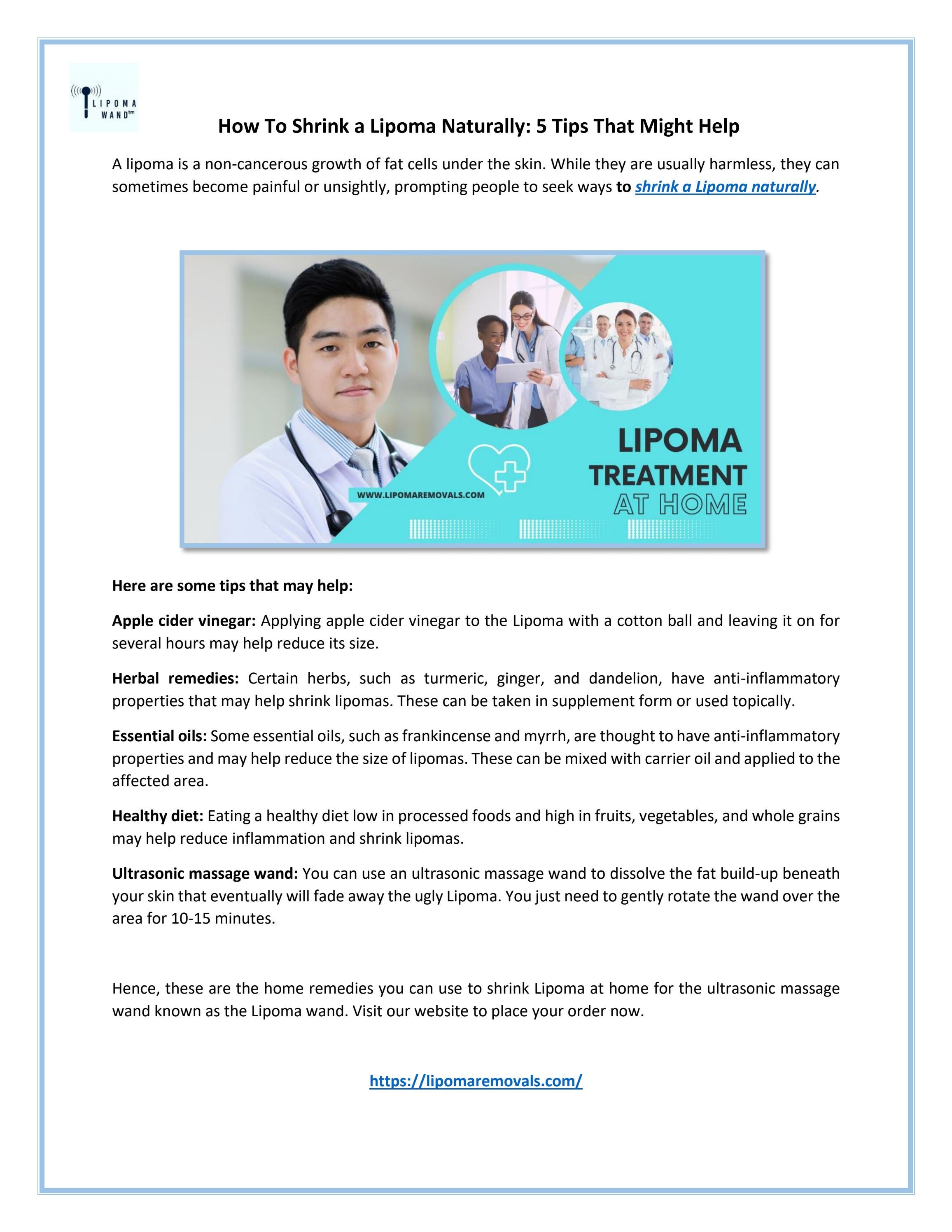 How To Shrink a Lipoma Naturally 5 Tips That Might Help by Lipoma Wand